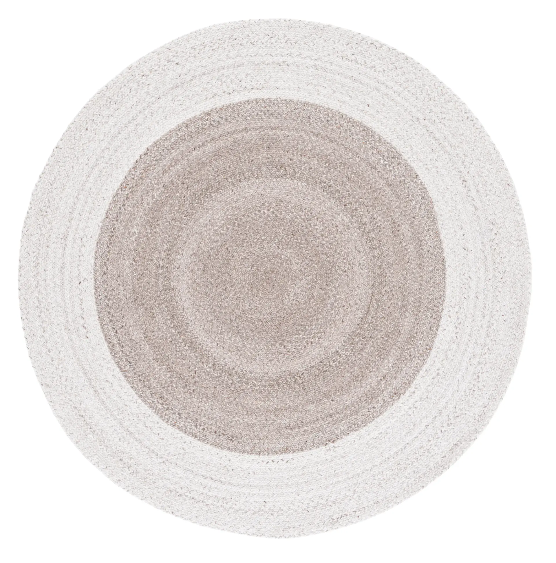 Braided Coastal Geometric Hand-Woven Rug