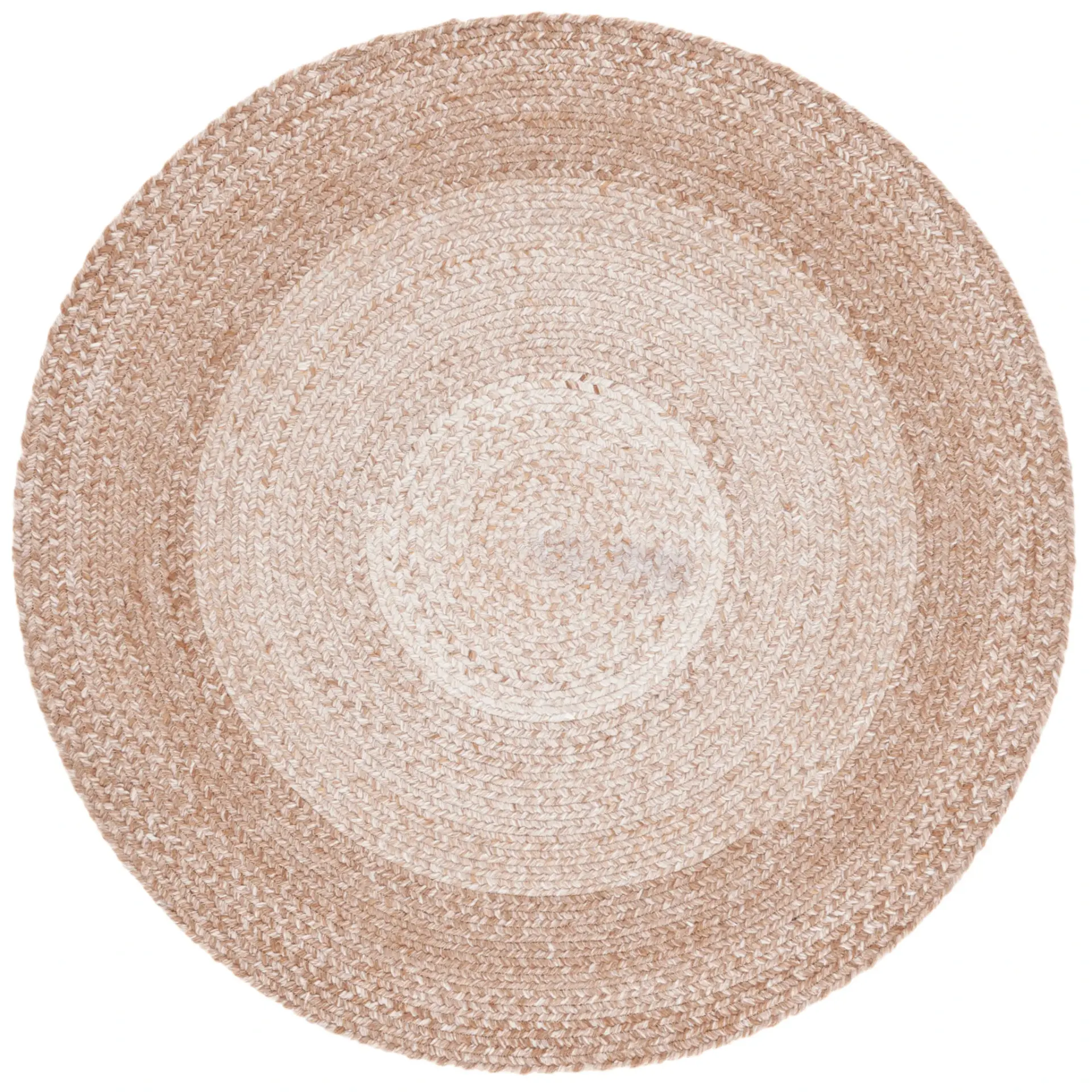 Braided Coastal Concentric Hand-Woven Rug