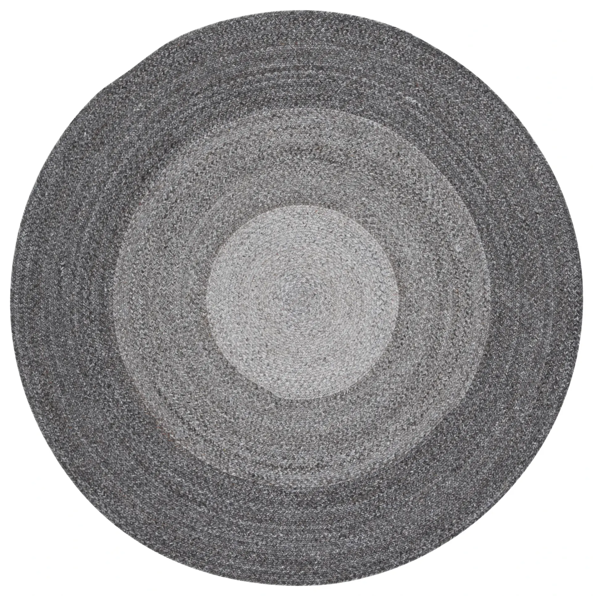 Braided Coastal Concentric Hand-Woven Rug