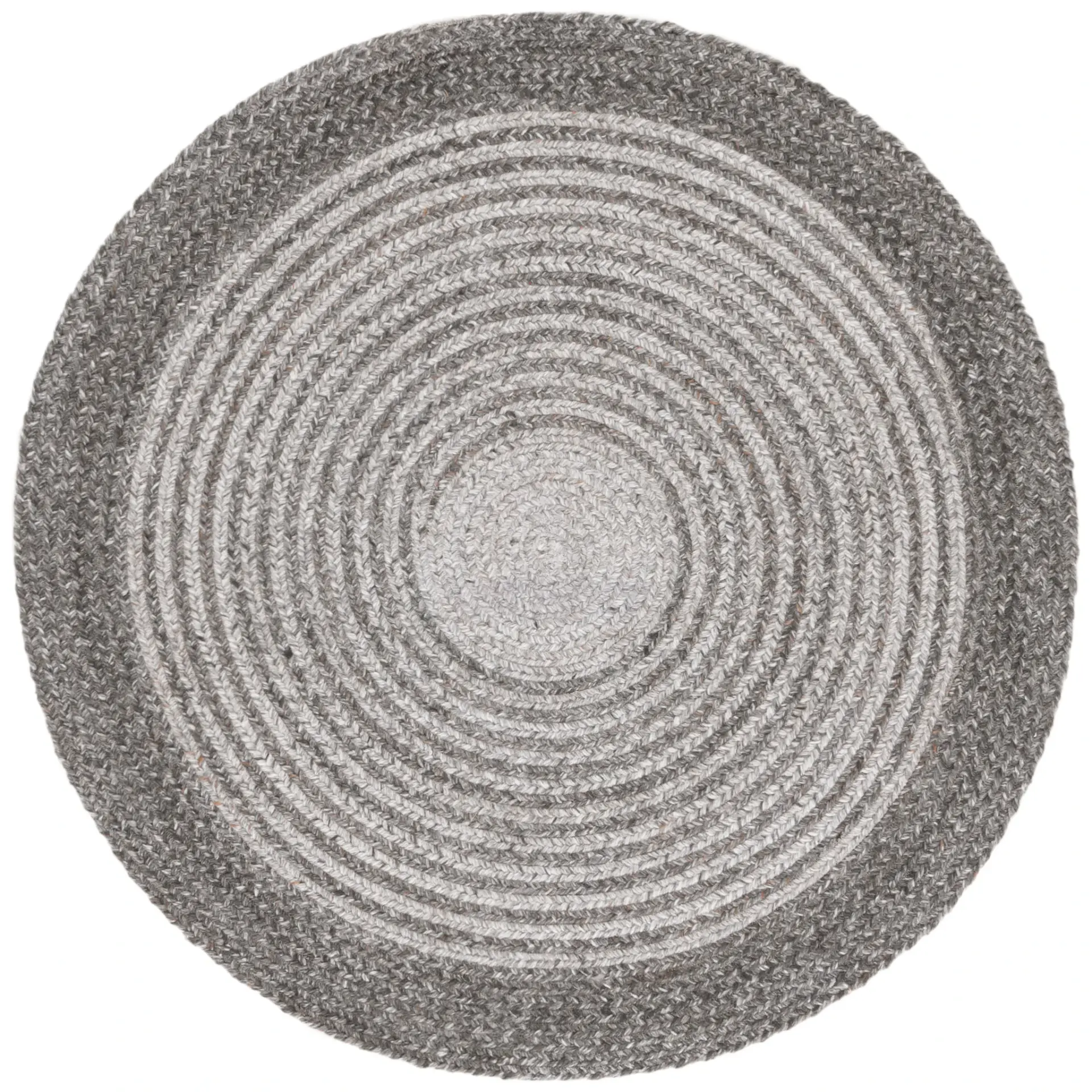 Braided Coastal Striped Ring Hand-Woven Rug