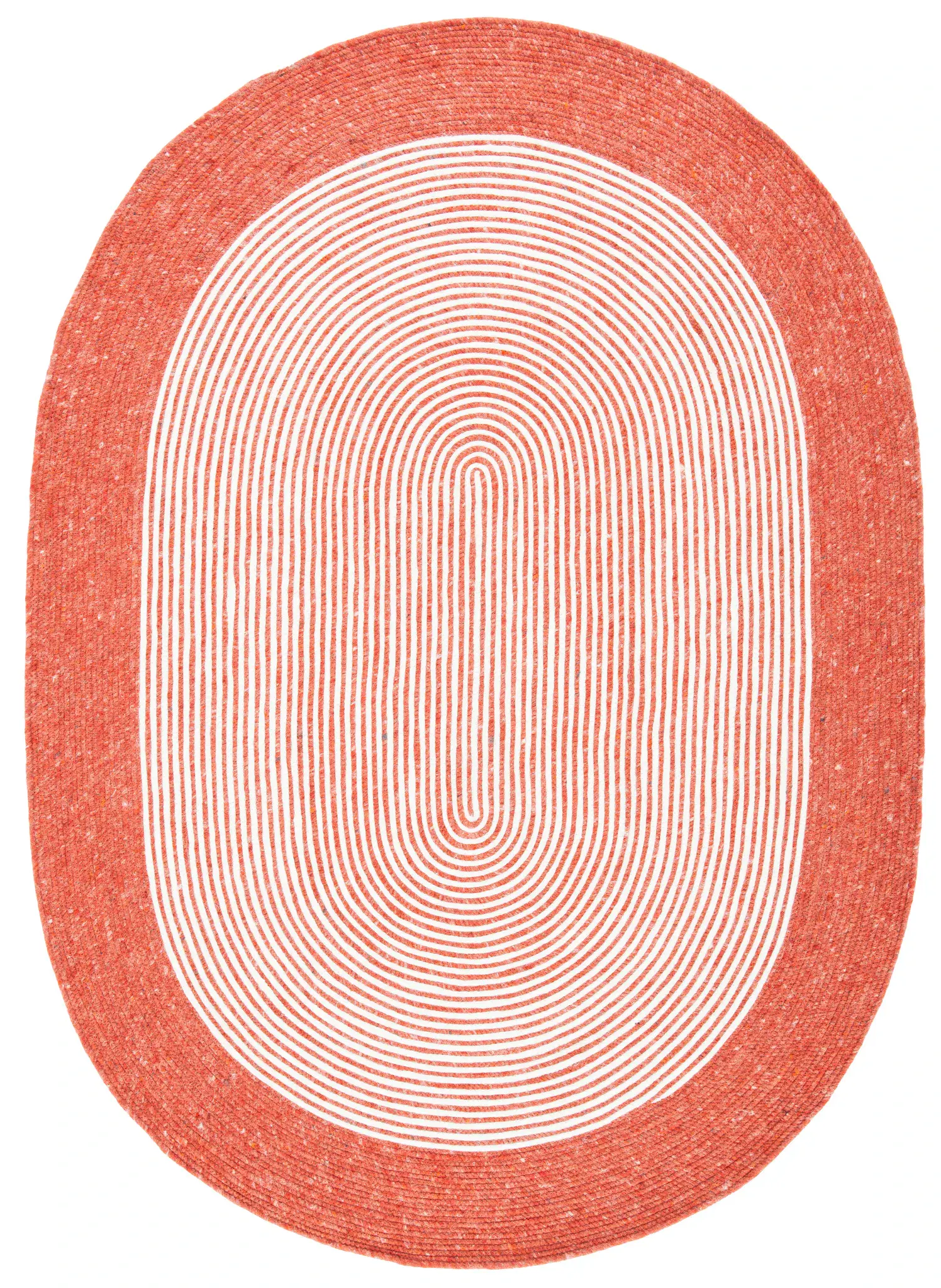 Braided Coastal Concentric Wool Hand-Woven Rug