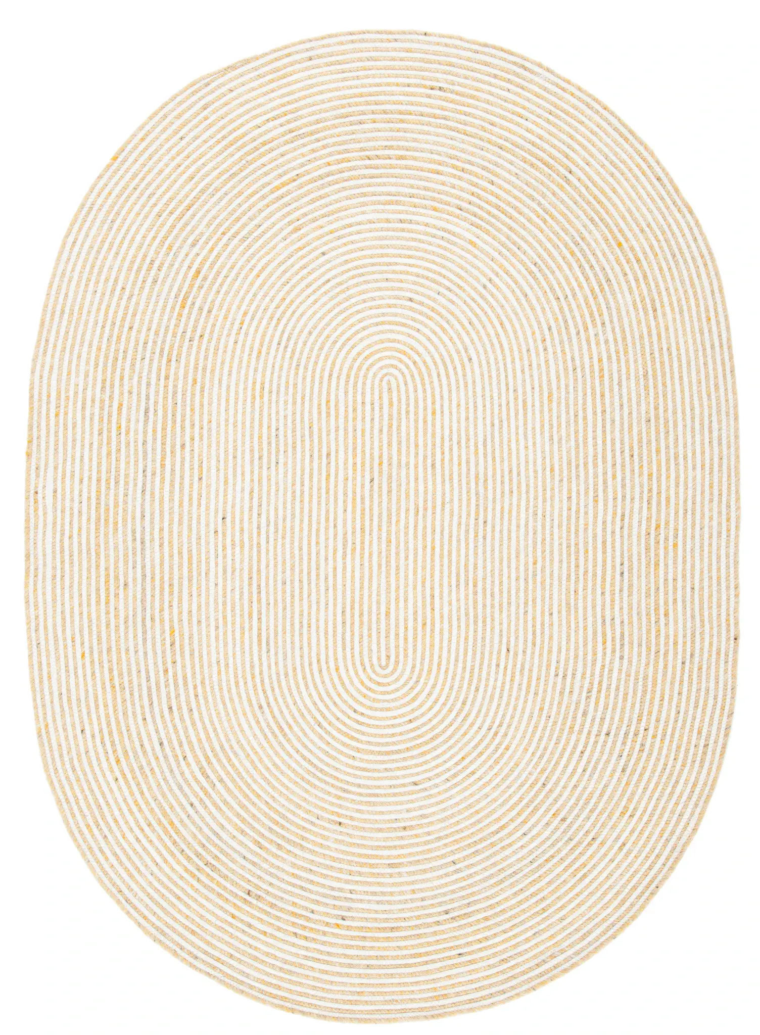 Braided Coastal Spiral Hand-Woven Wool Rug