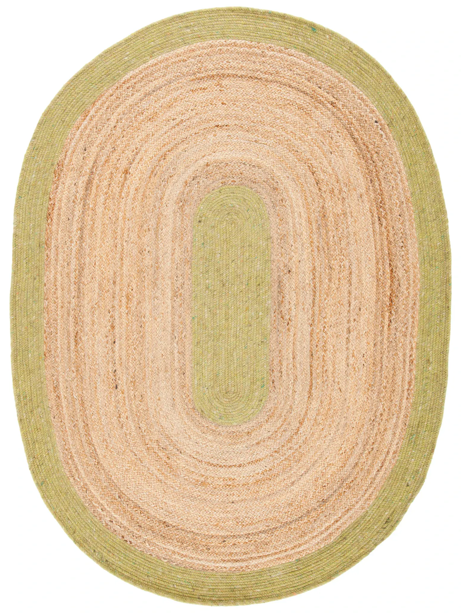 Braided Coastal Concentric Jute & Wool Hand-Woven Rug