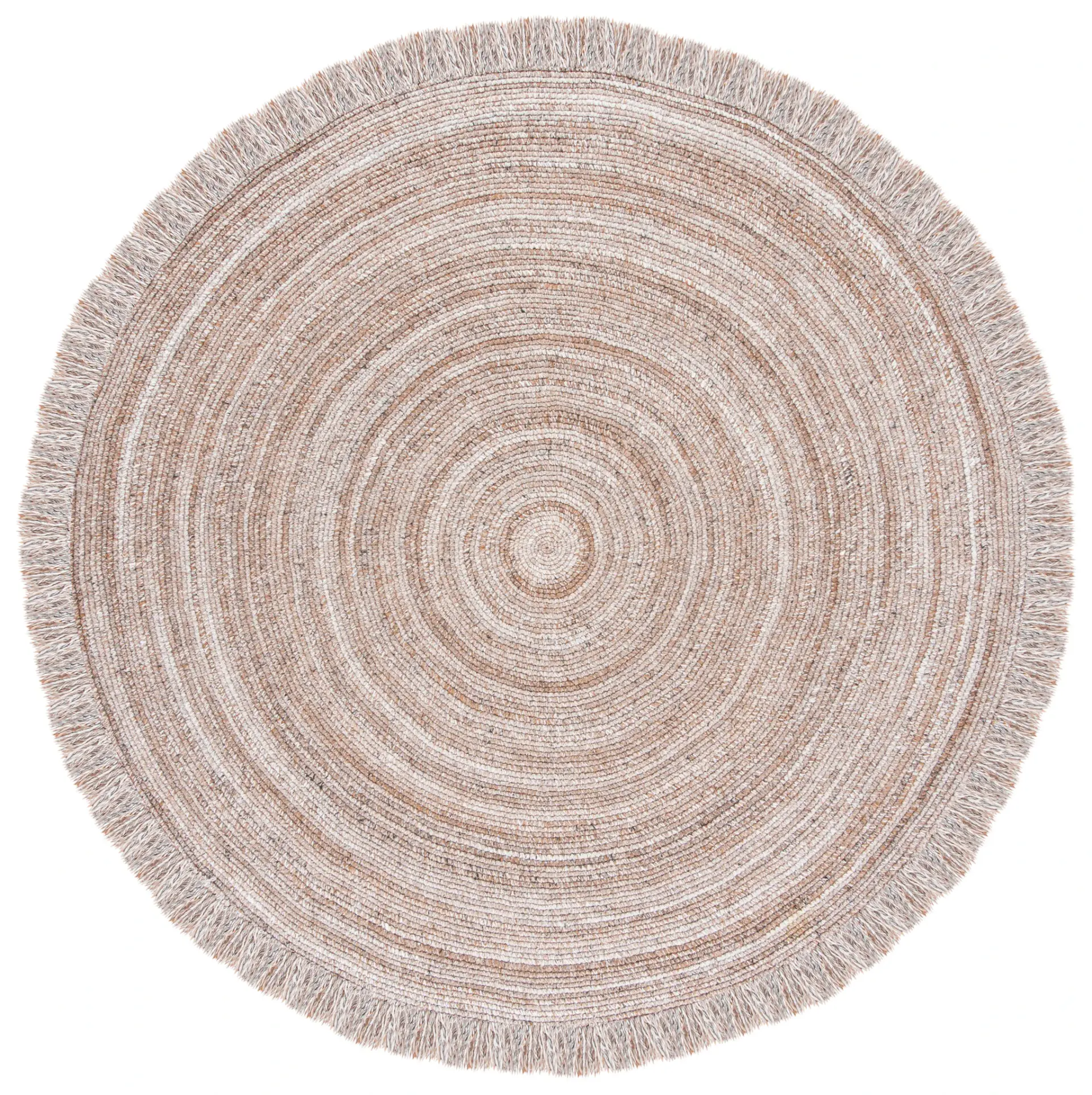 Braided Coastal Fringed Hand-Woven Rug