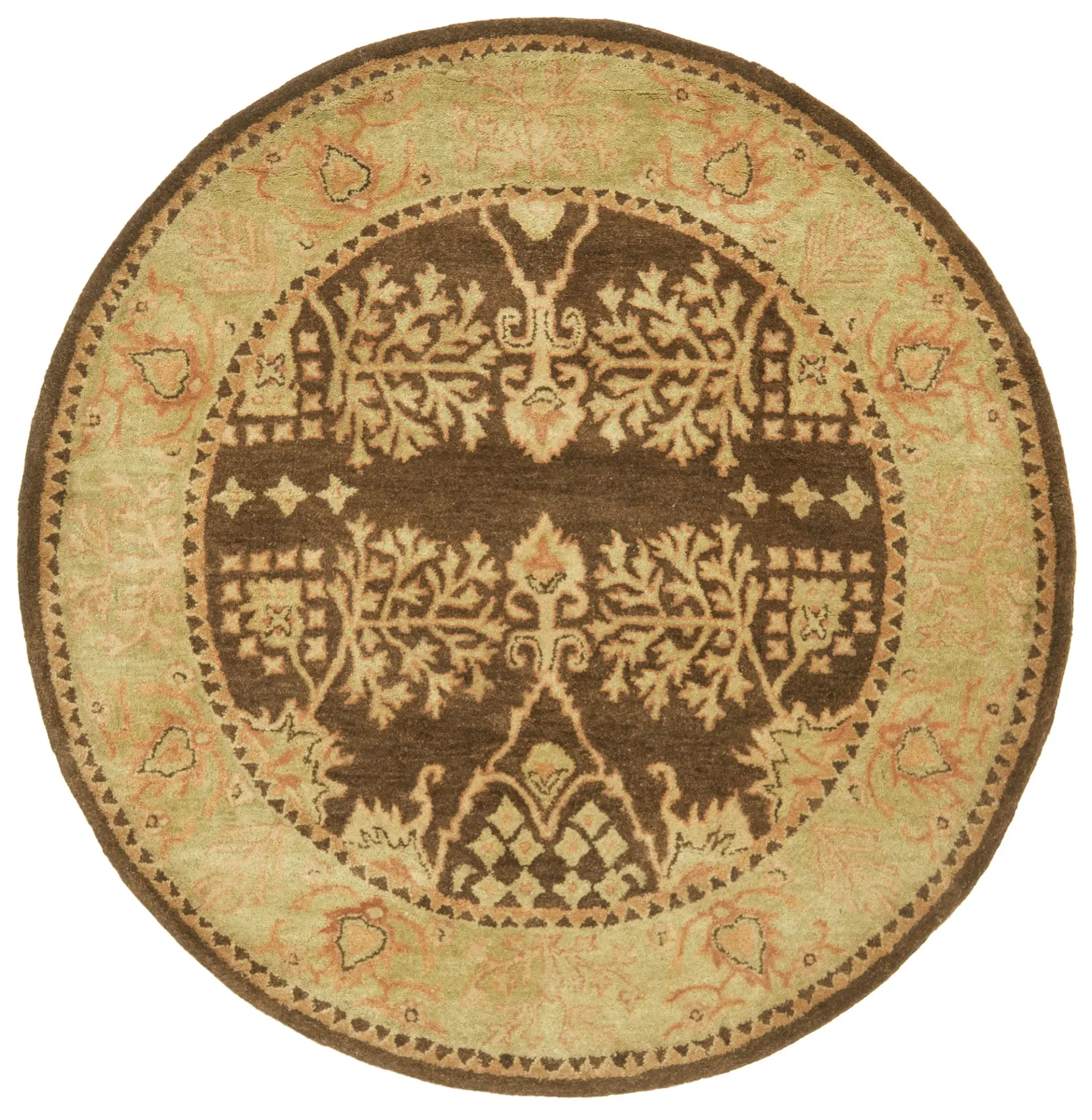 Bergama Botanical Medallion Hand-Tufted Wool Rug