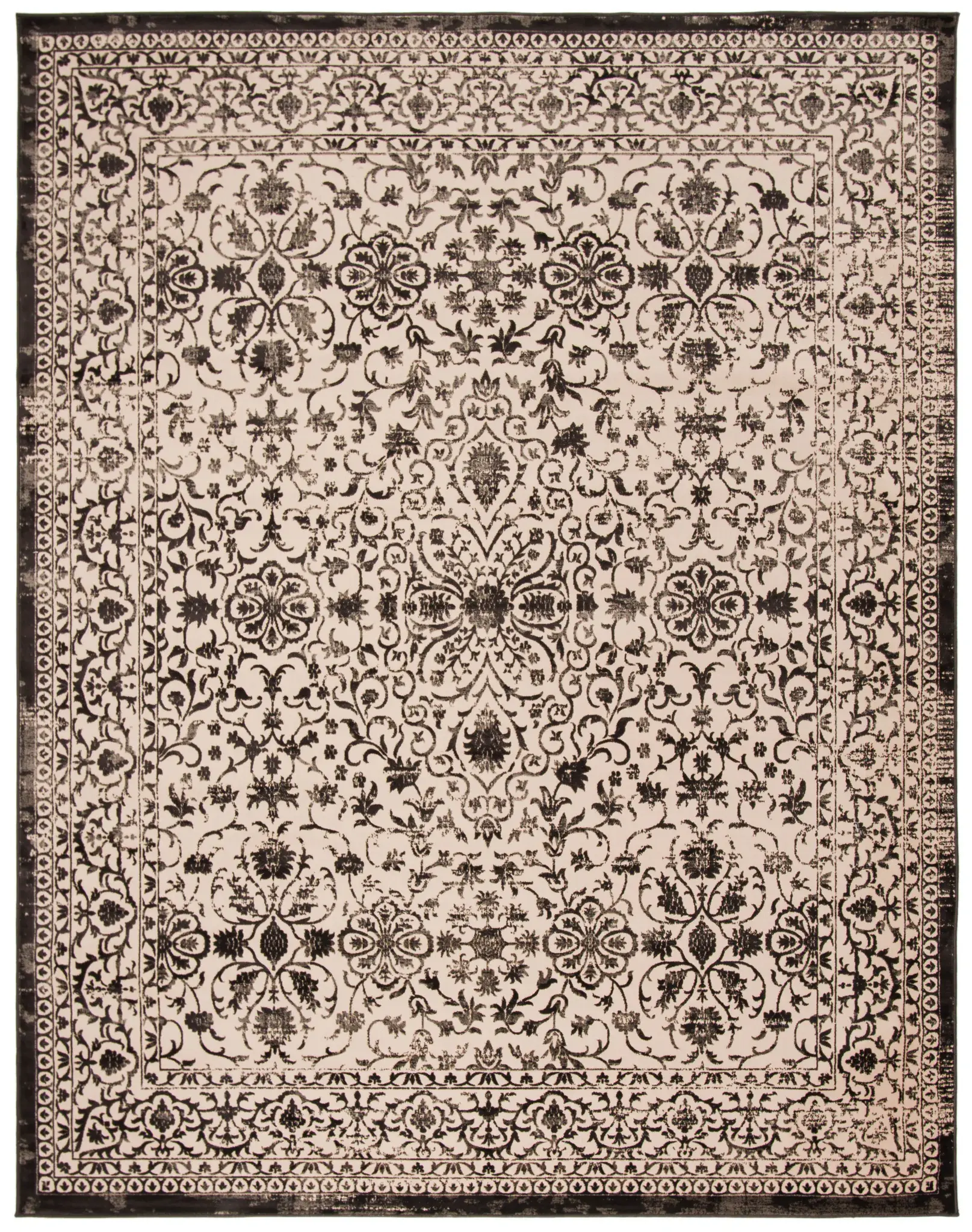 Brilliance Distressed Floral Medallion Rug