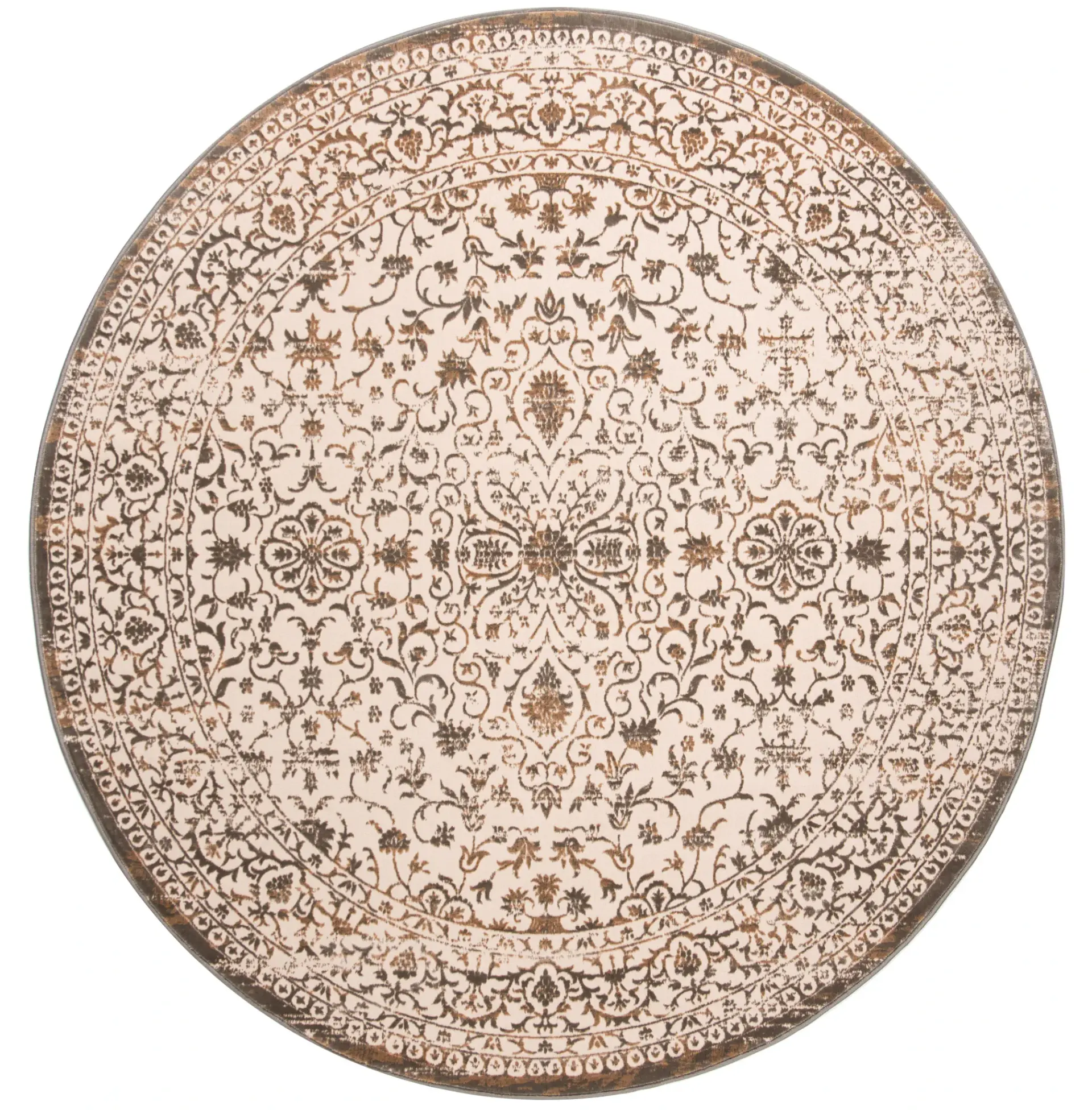 Brilliance Distressed Floral Medallion Rug