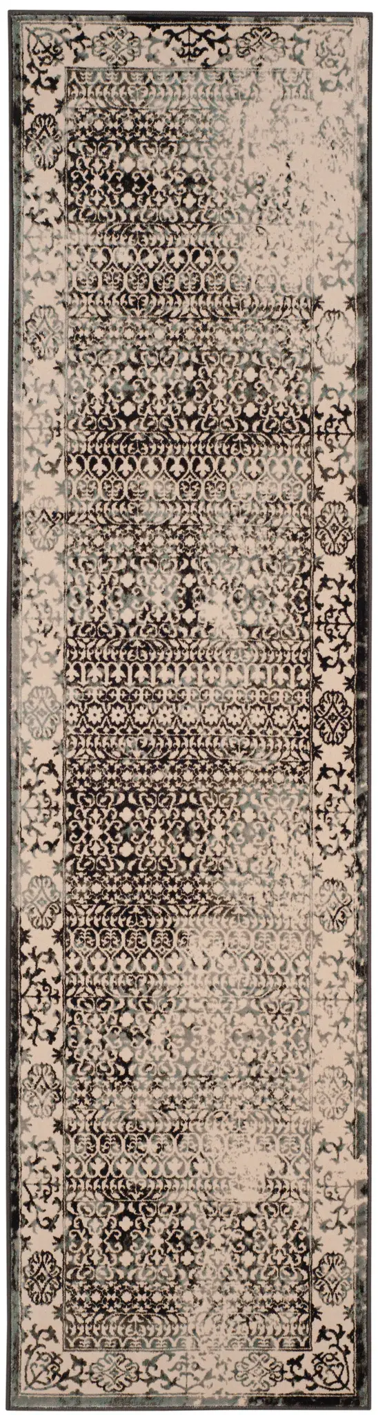 Brilliance Distressed Floral Banded Rug