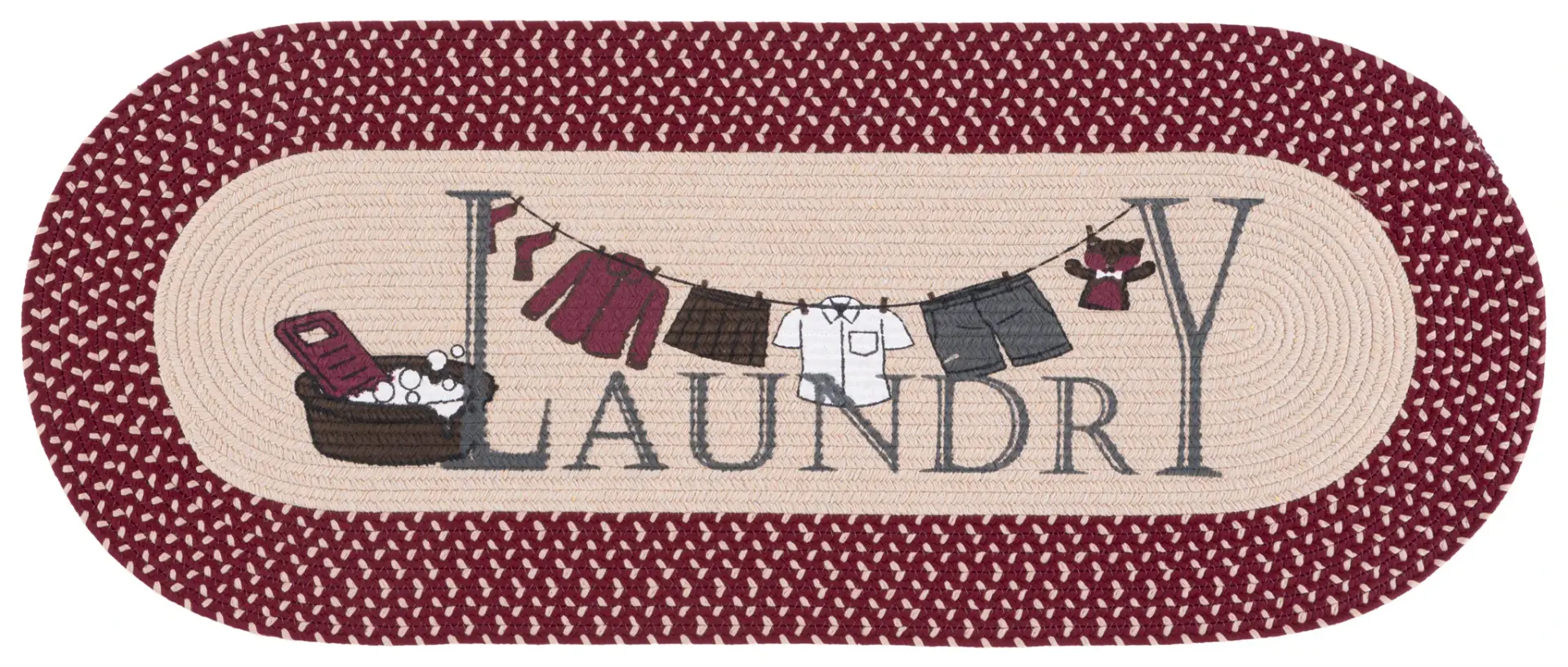 Braided Posters Laundry Clothesline Hand-Woven Washable Rug