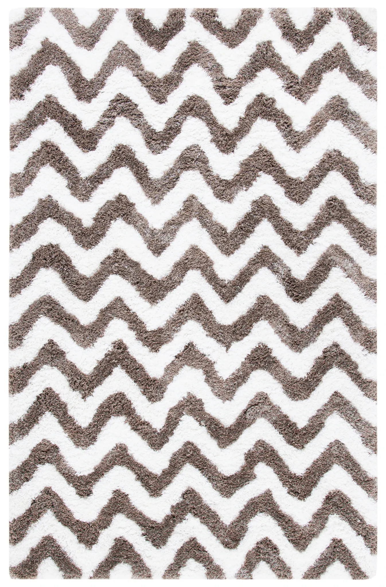 Barcelona Chevron Hand-Tufted Shag Rug