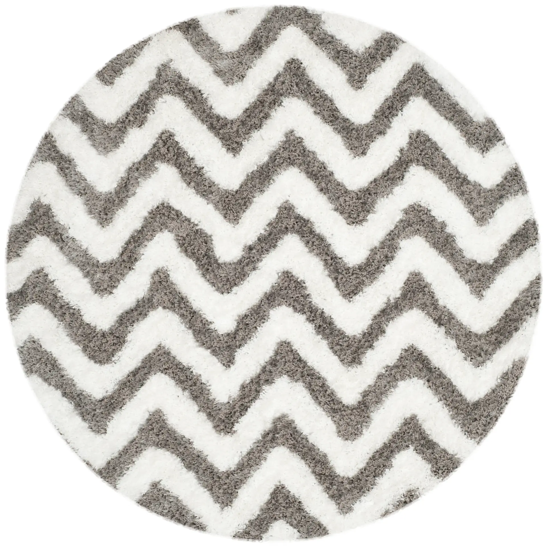 Barcelona Chevron Hand-Tufted Shag Rug