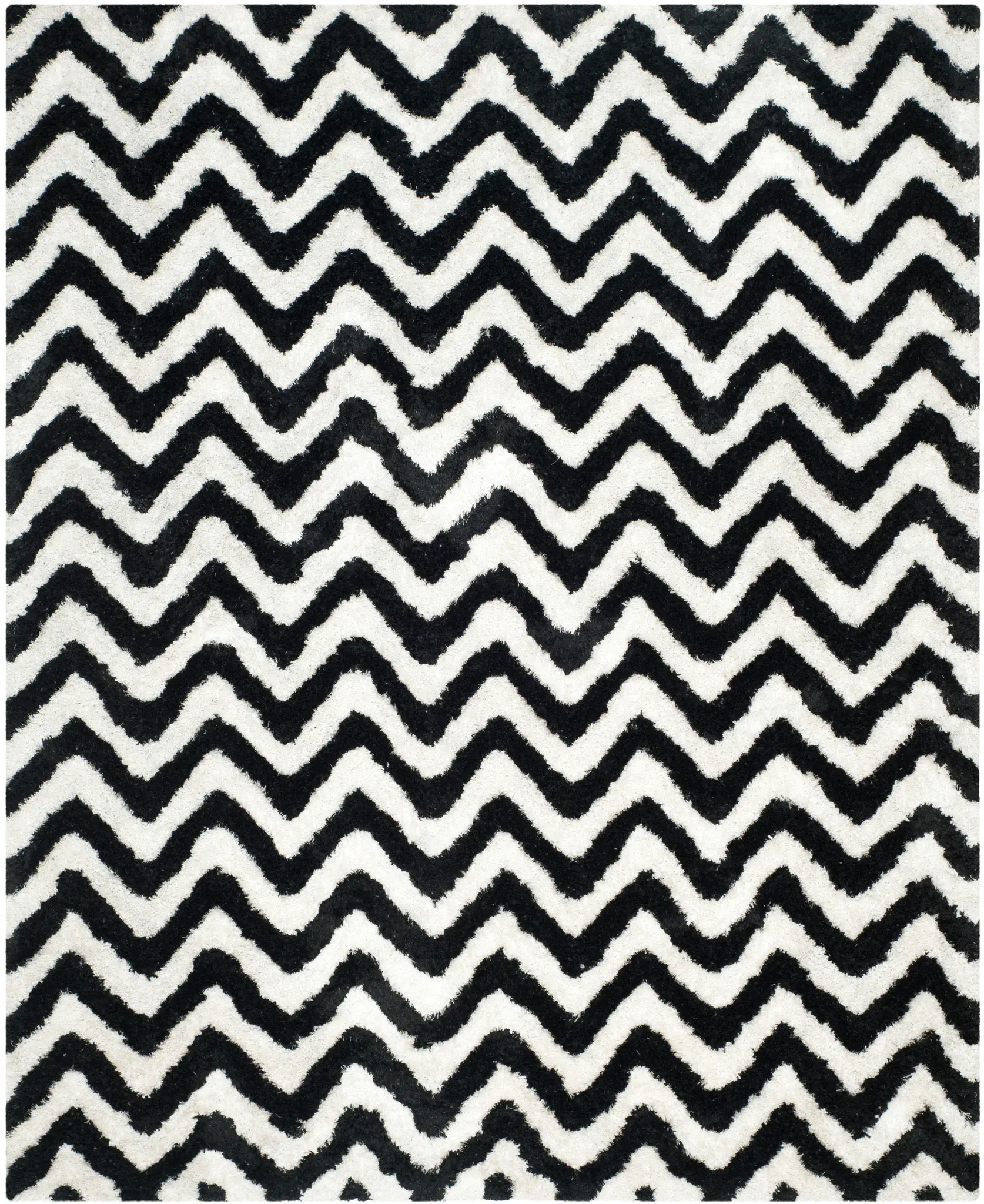 Barcelona Chevron Hand-Tufted Shag Rug
