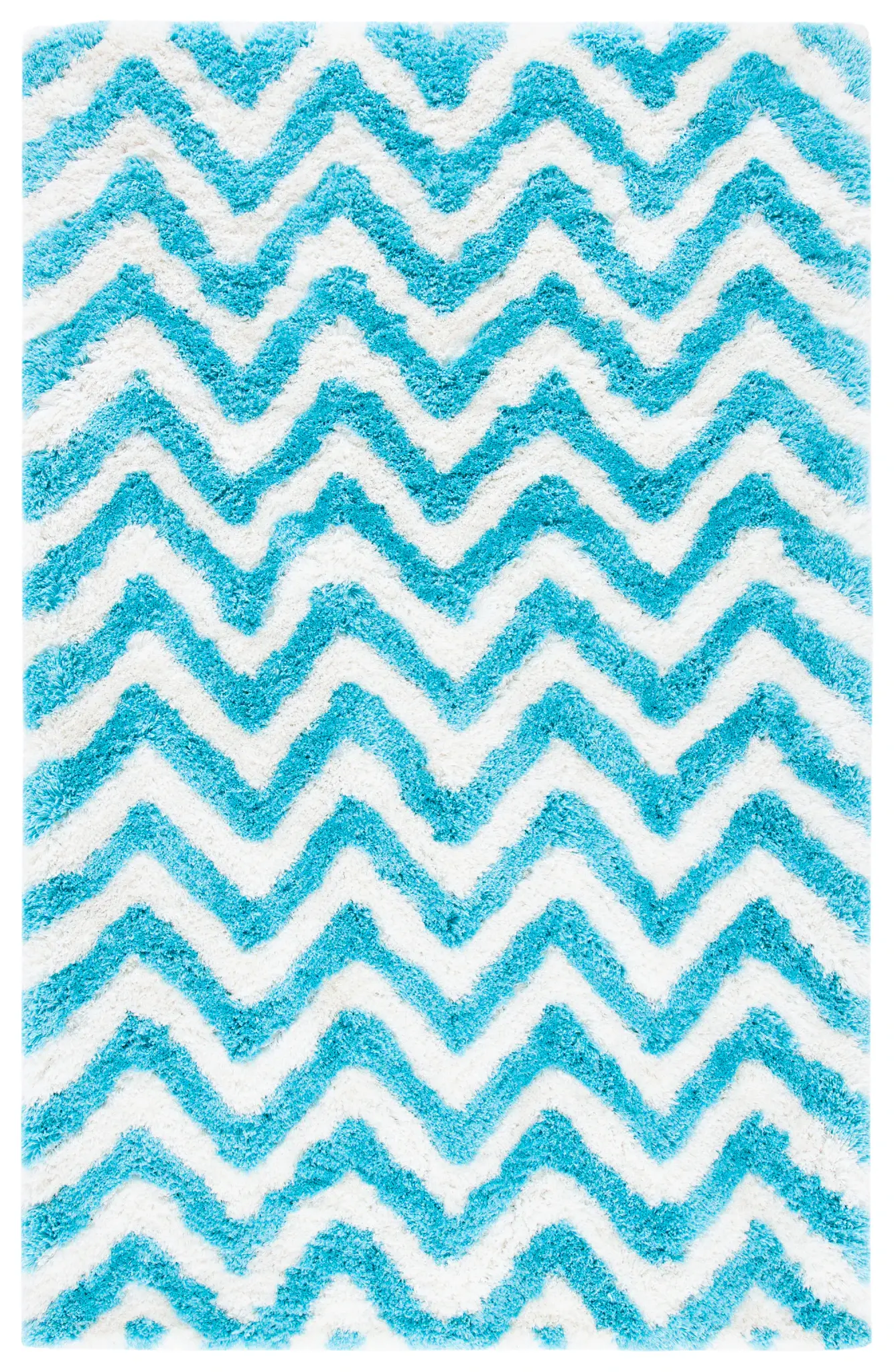Barcelona Chevron Hand-Tufted Shag Rug