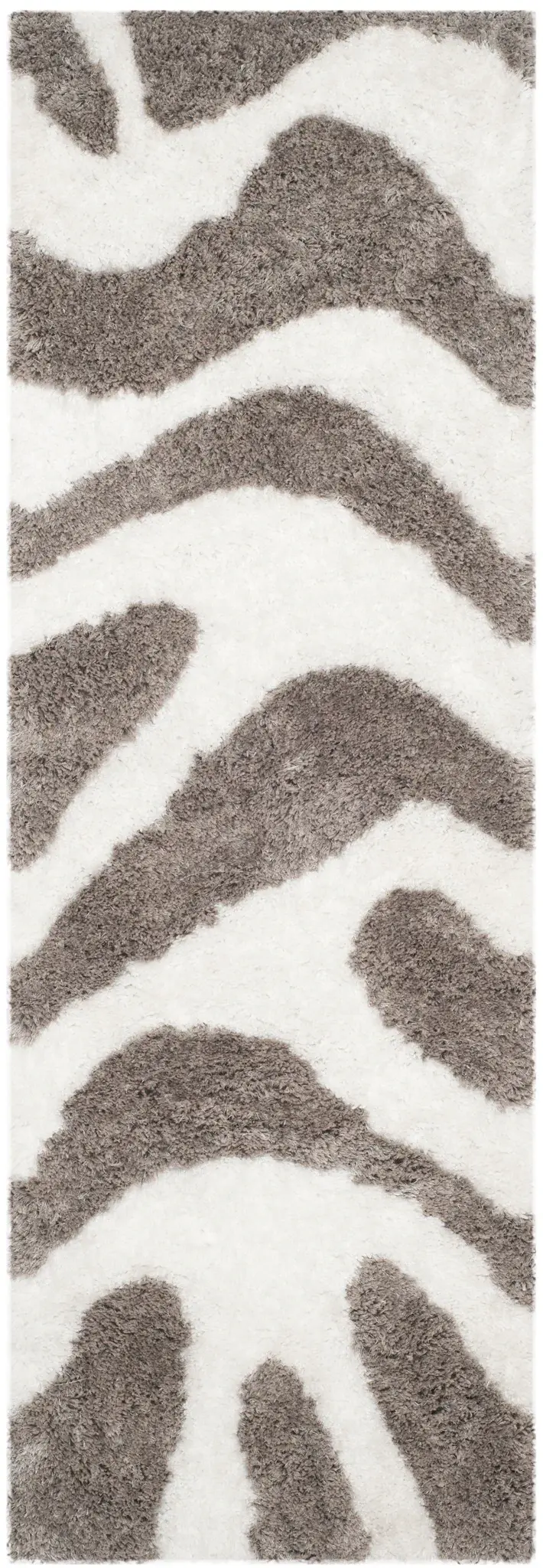 Barcelona Zebra Stripe Hand-Tufted Shag Rug