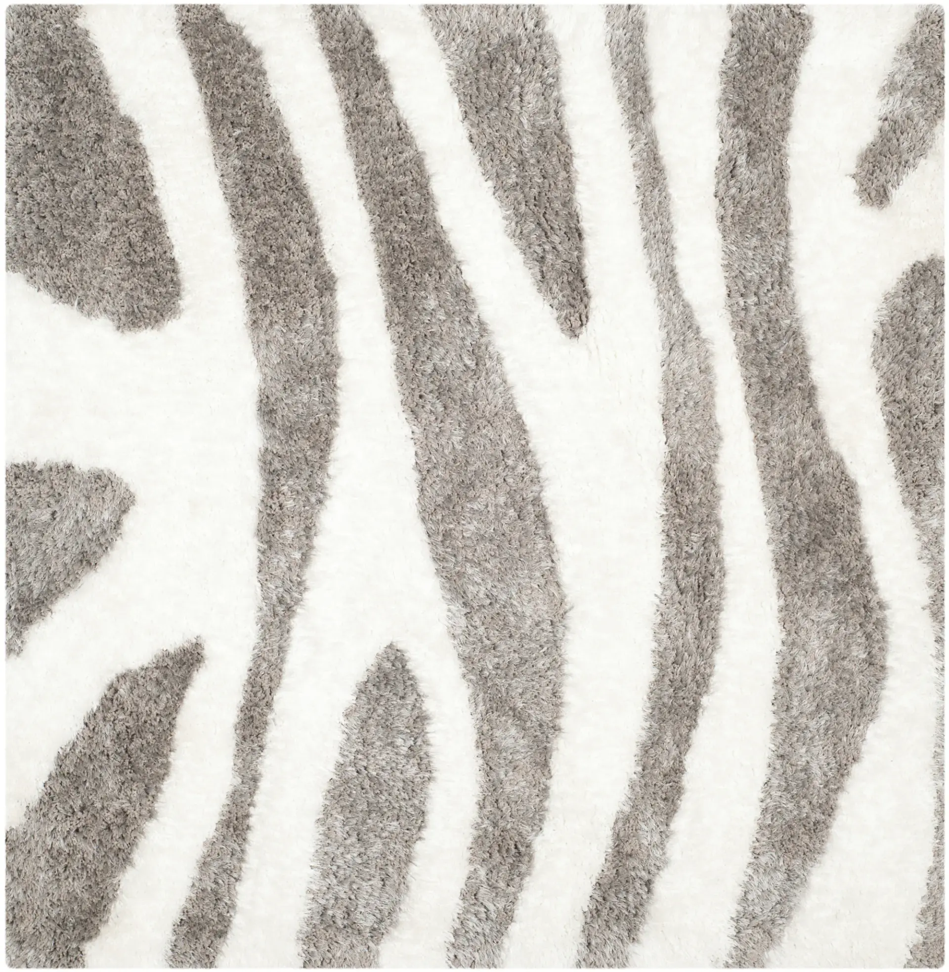 Barcelona Zebra Stripe Hand-Tufted Shag Rug