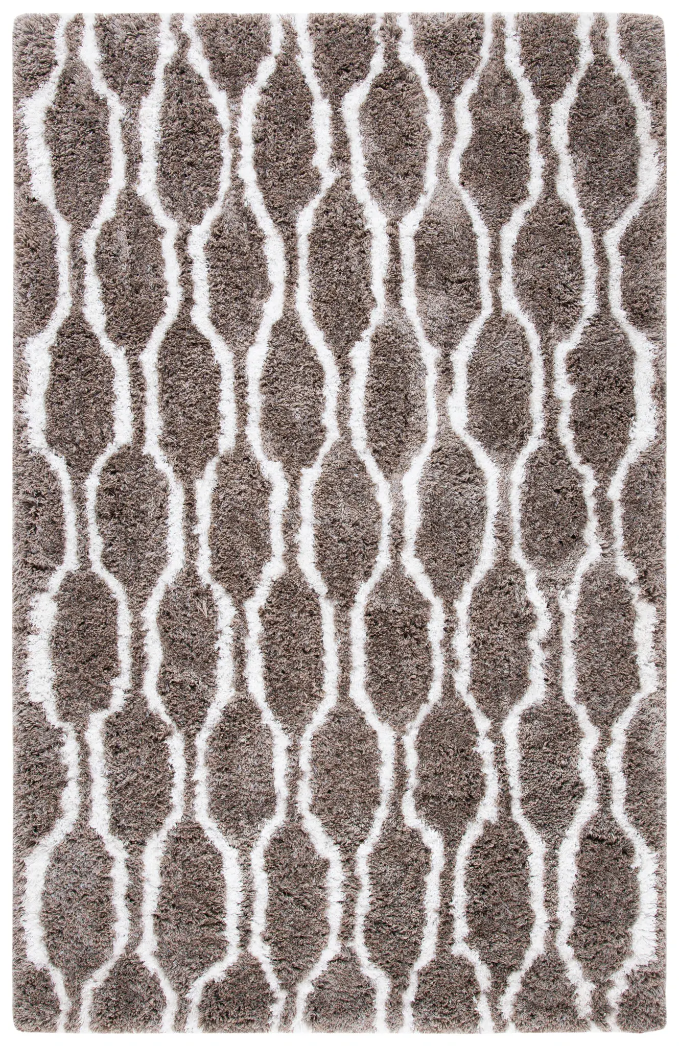 Barcelona Wavy Lattice Hand-Tufted Shag Rug