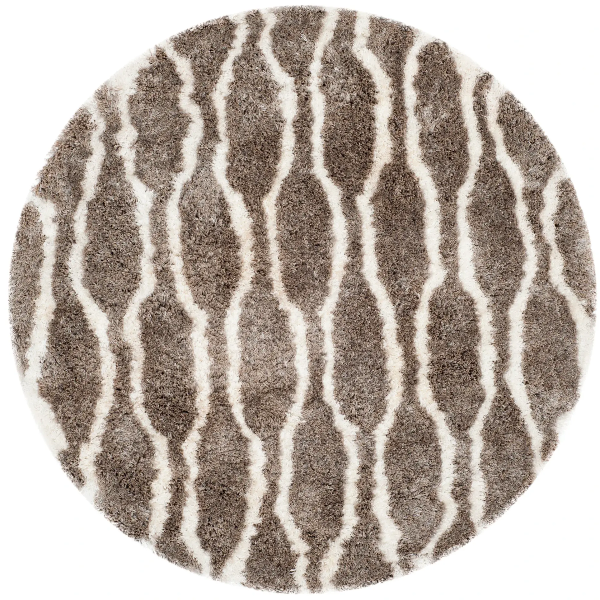 Barcelona Wavy Lattice Hand-Tufted Shag Rug