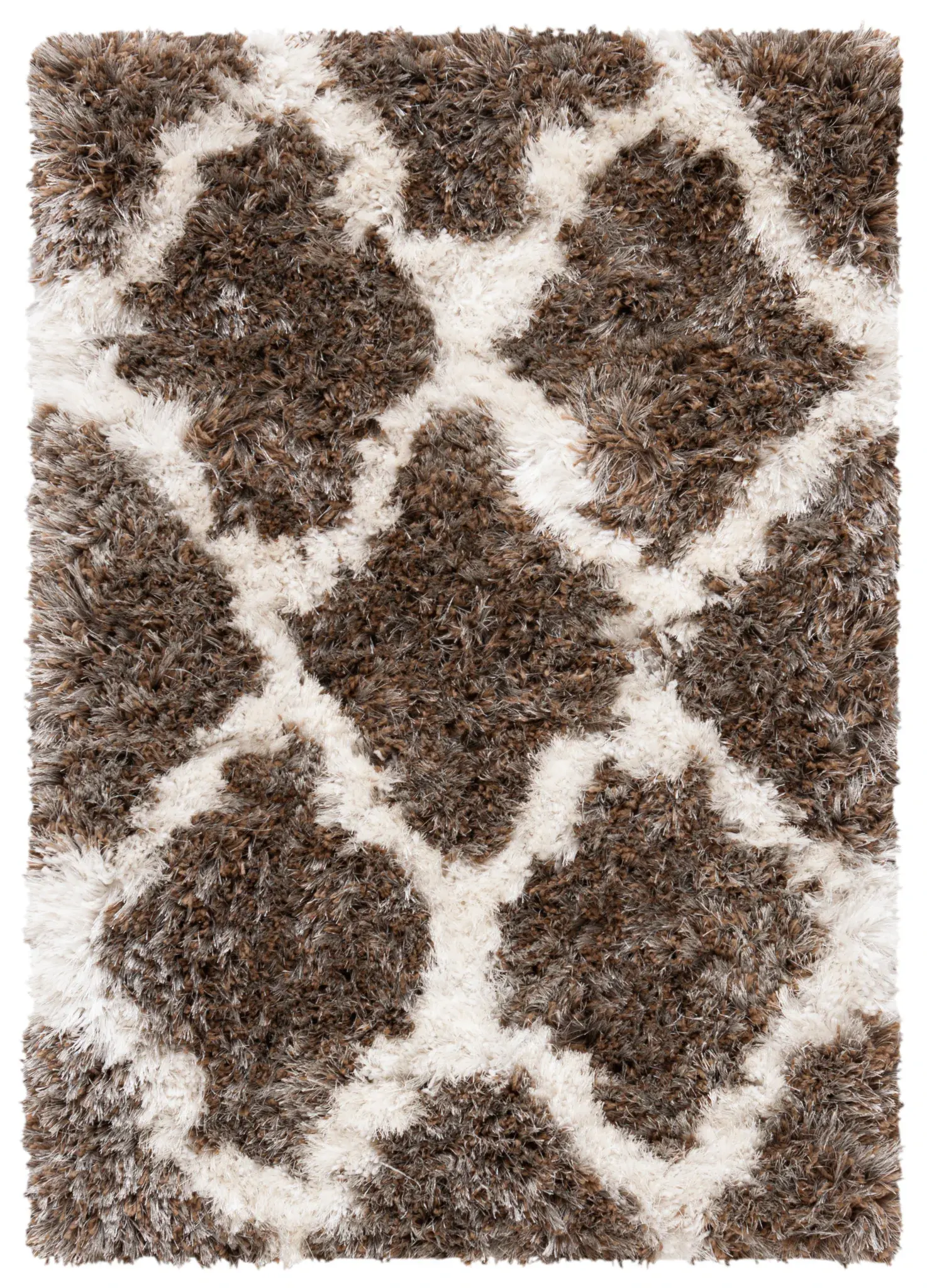 Barcelona Diamond Trellis Hand-Tufted Shag Rug