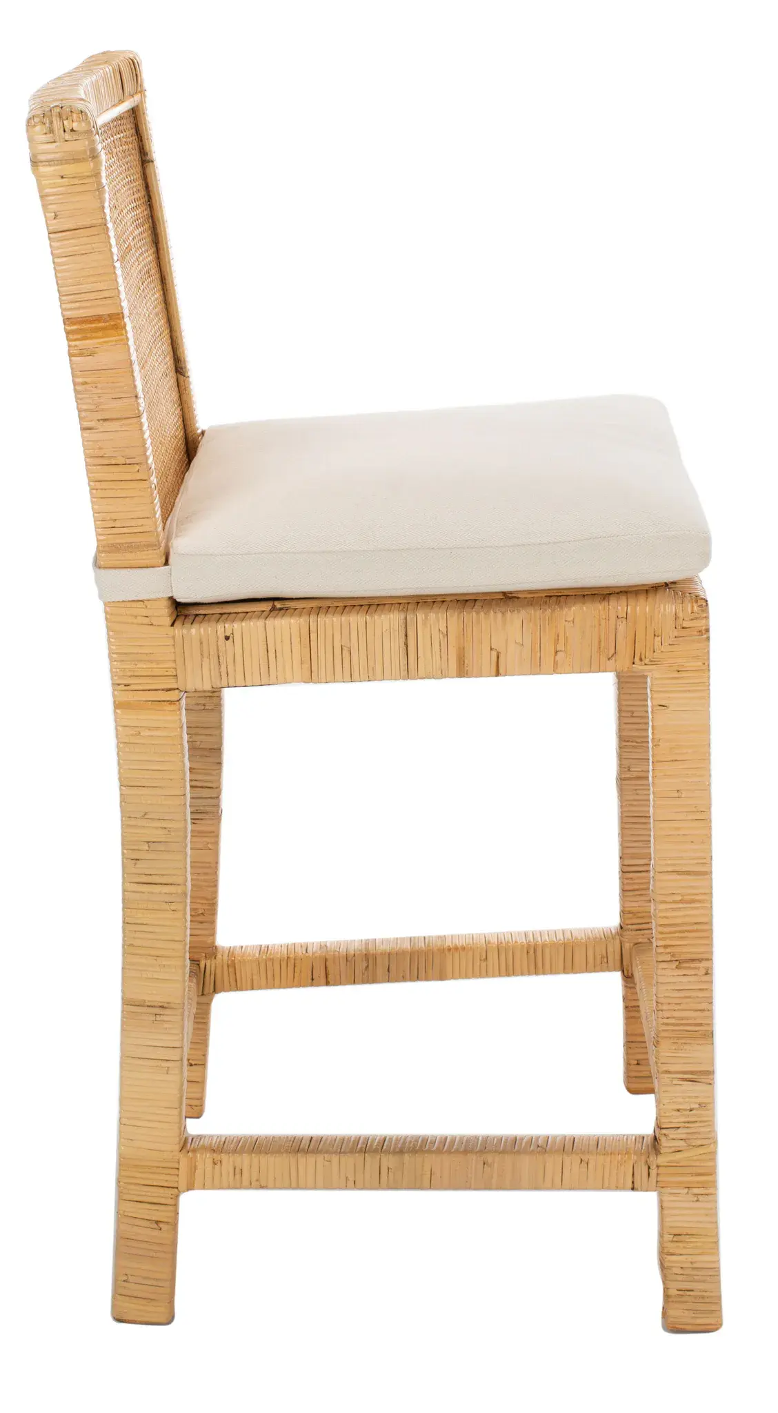 Tojo Cane Counter Stool With Cushion
