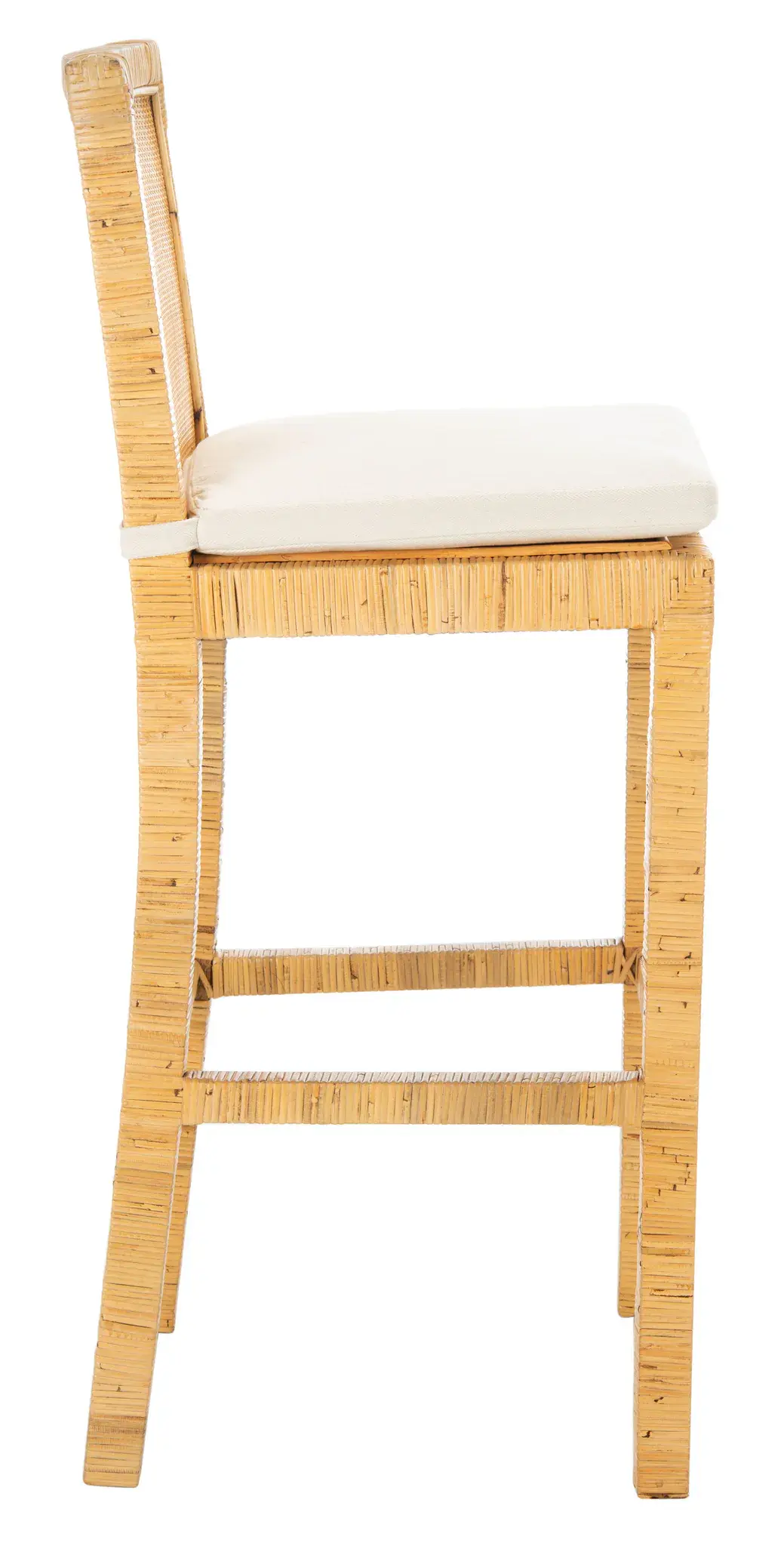 Tojo Cane Bar Stool With Cushion
