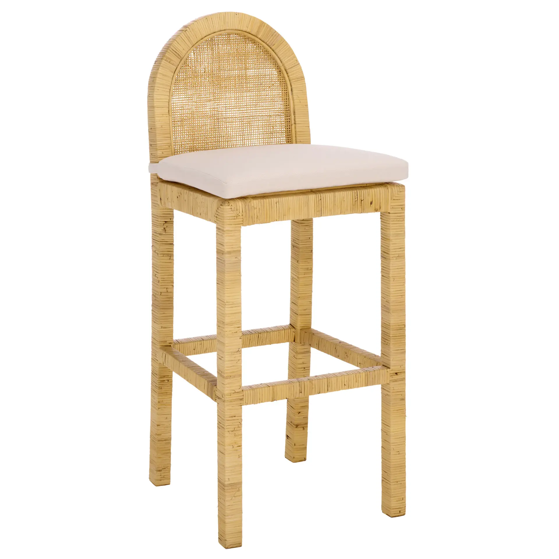 Tojo Cane Round Back Bar Stool