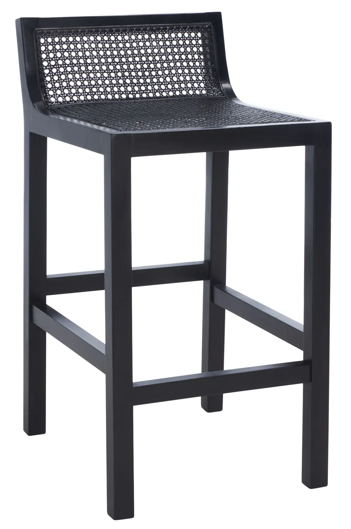Saito Lowback Cane Counter Stool