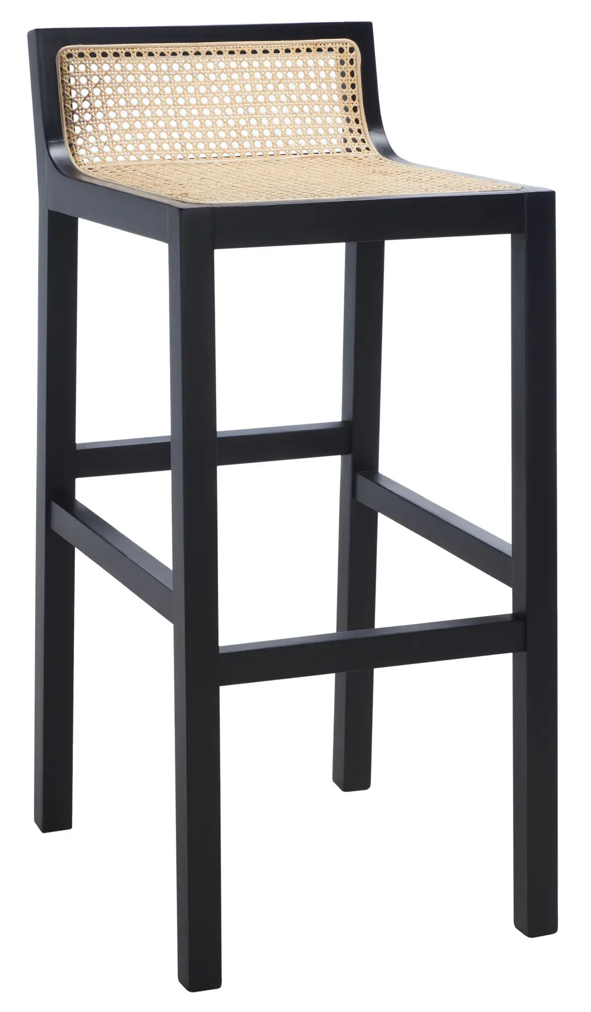 Saito Low Back Cane Bar Stool