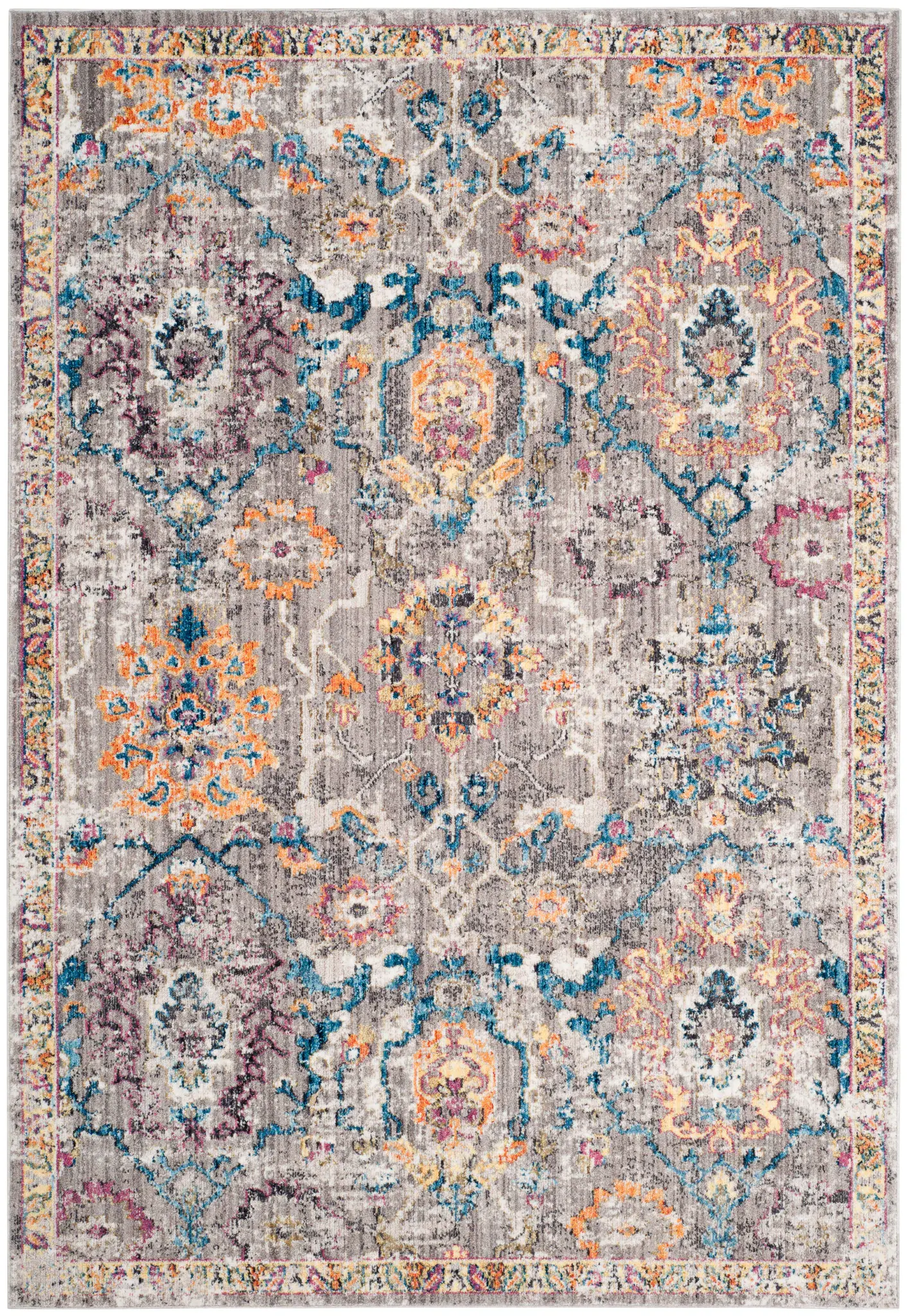 Bristol Distressed Floral Medallion Rug