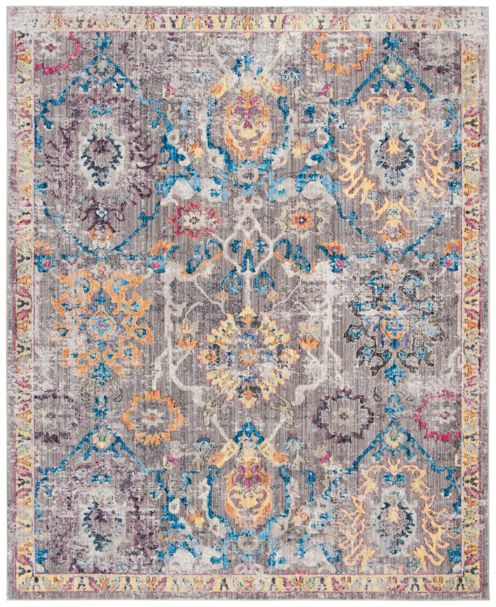 Bristol Distressed Floral Medallion Rug