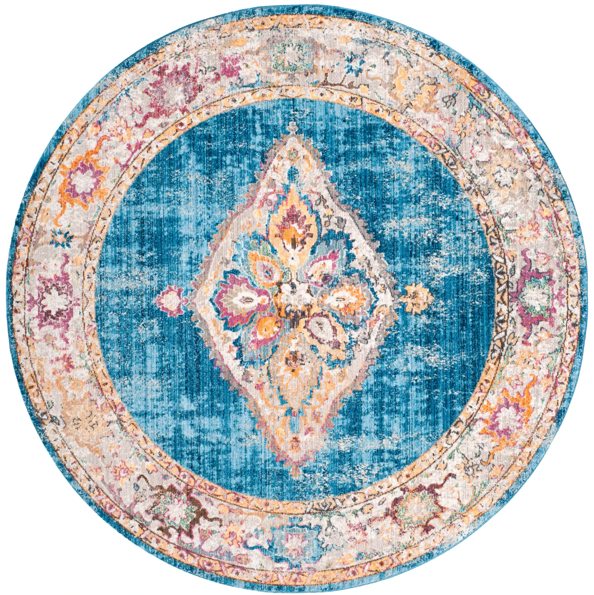 Bristol Distressed Lozenge Medallion Rug