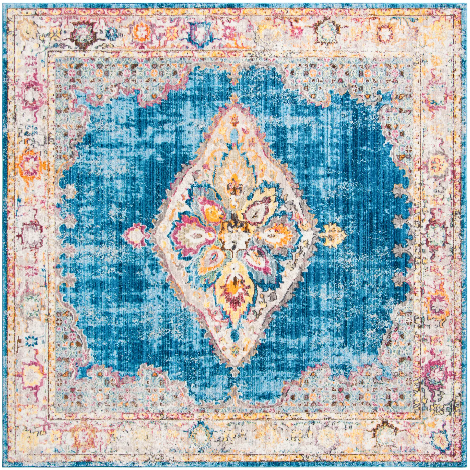 Bristol Distressed Lozenge Medallion Rug