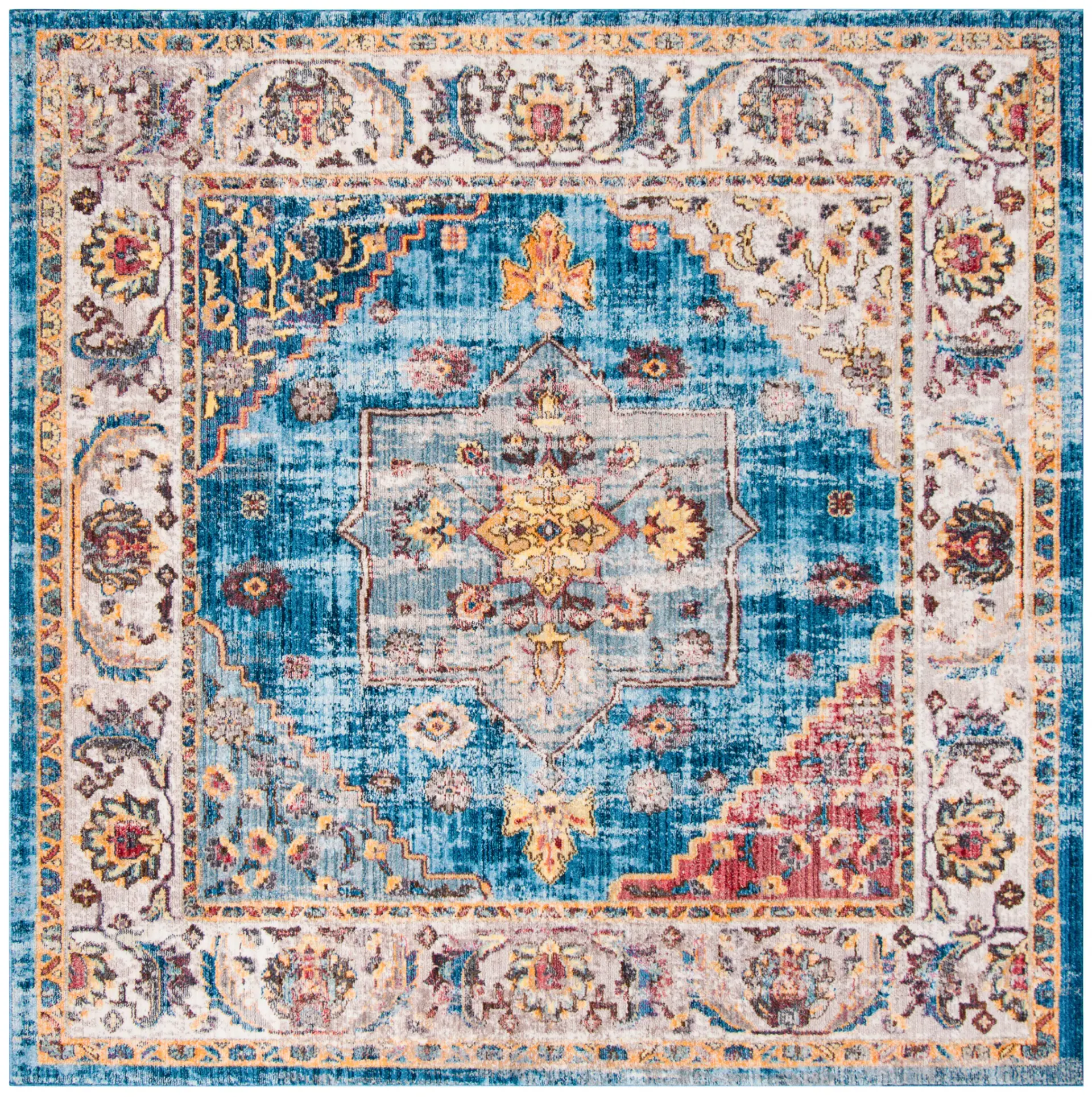 Bristol Vintage Stepped Medallion Rug