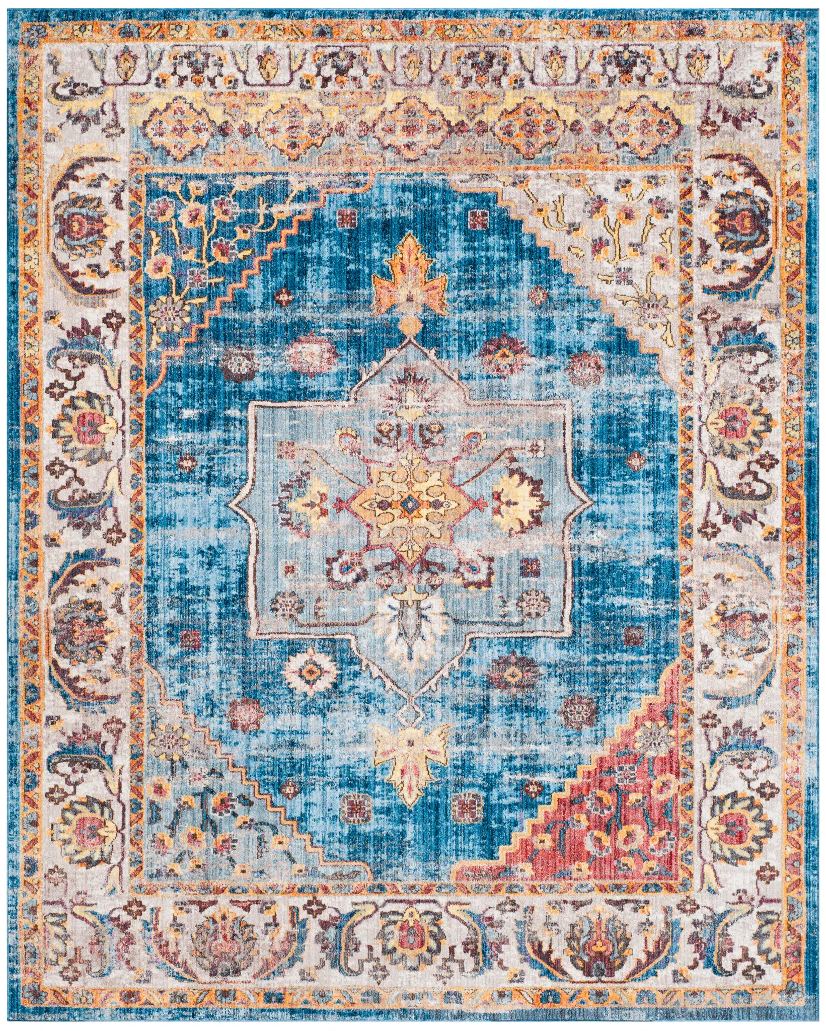 Bristol Vintage Stepped Medallion Rug