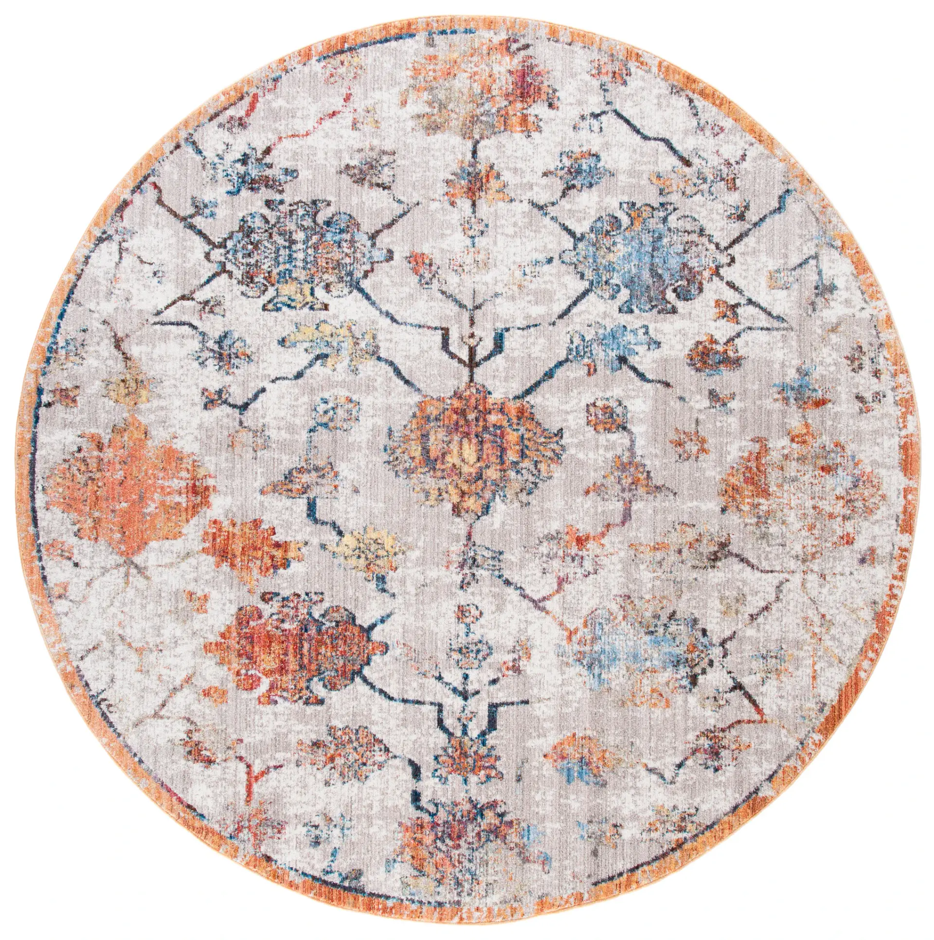 Bristol Distressed Floral Trellis Rug