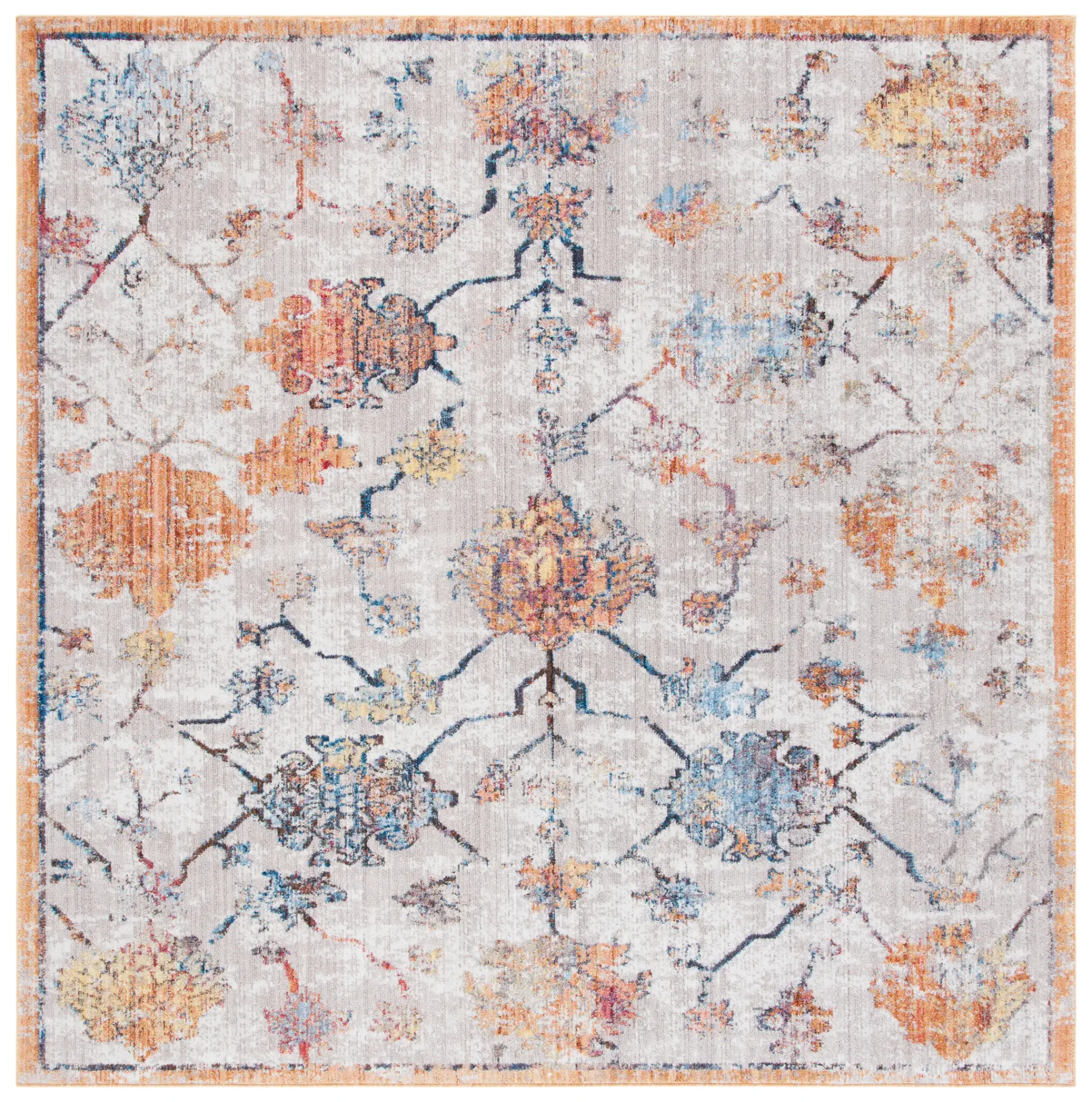 Bristol Distressed Floral Trellis Rug