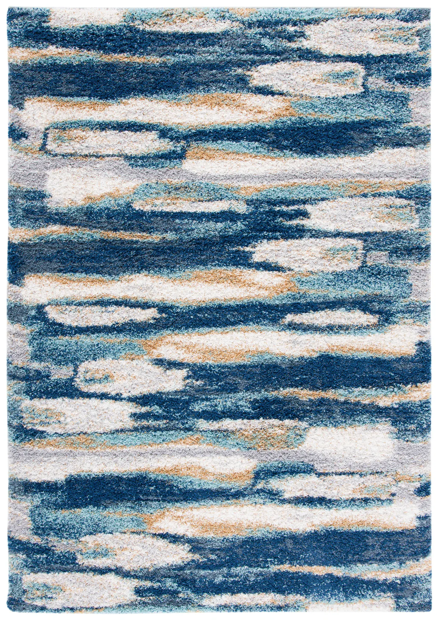 Calista Abstract Banded Shag Rug