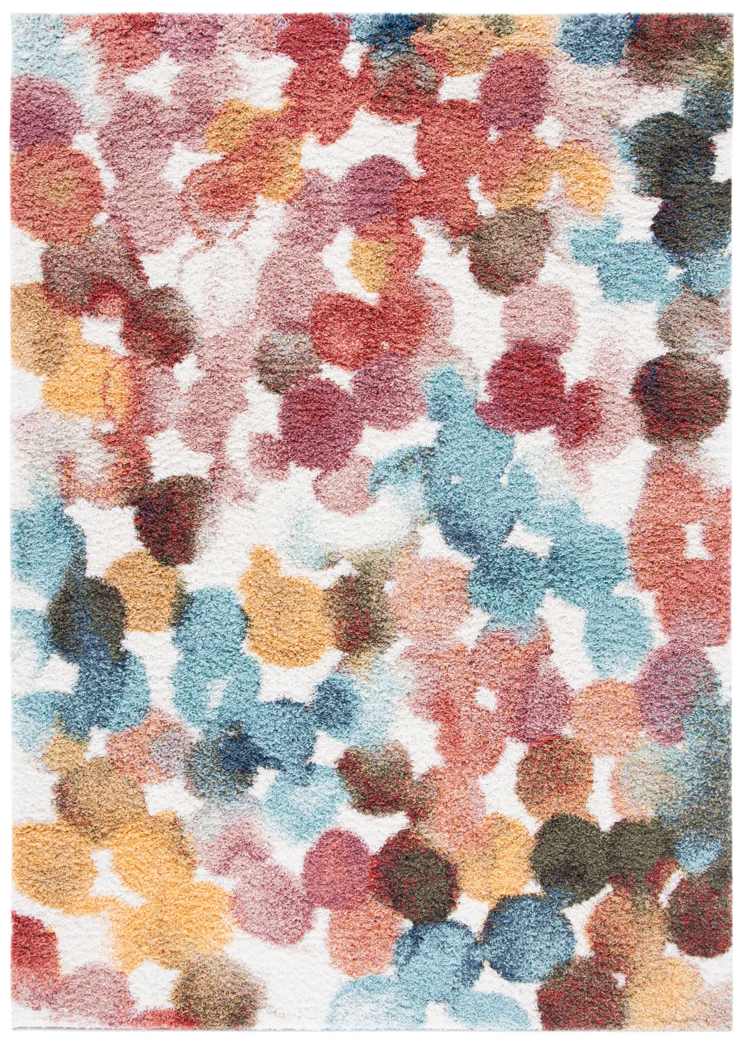 Calista Watercolor Spots Shag Rug