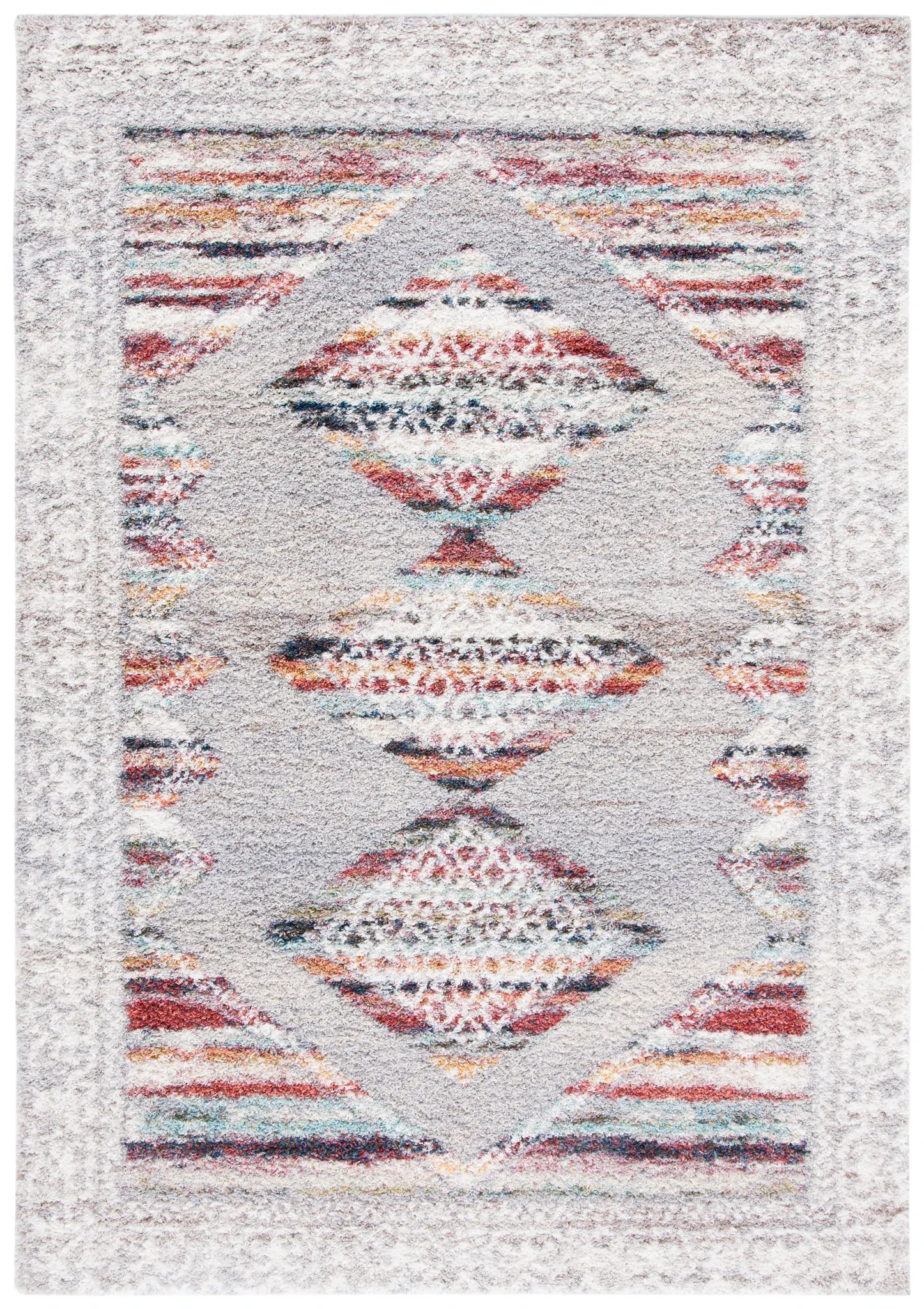 Calista Diamond Medallion Shag Rug