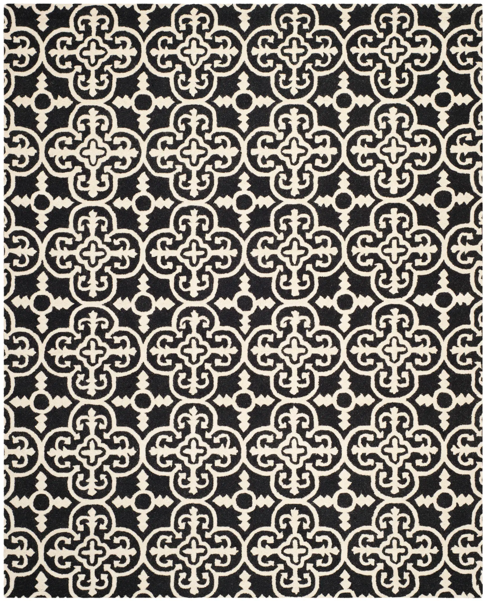Cambridge Ornate Quatrefoil Hand-Tufted Wool Rug