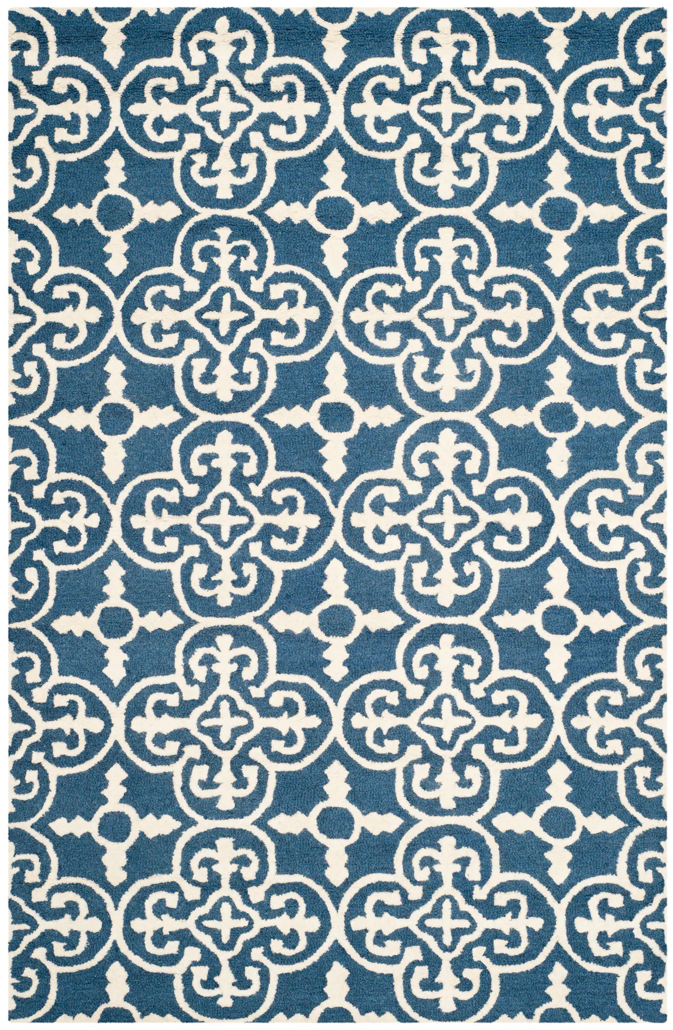 Cambridge Ornate Quatrefoil Hand-Tufted Wool Rug