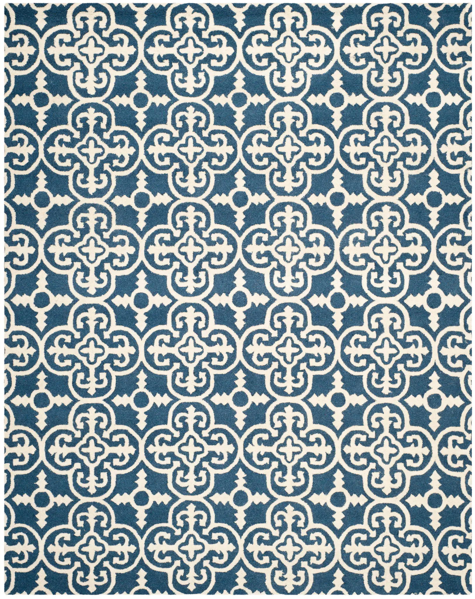 Cambridge Ornate Quatrefoil Hand-Tufted Wool Rug