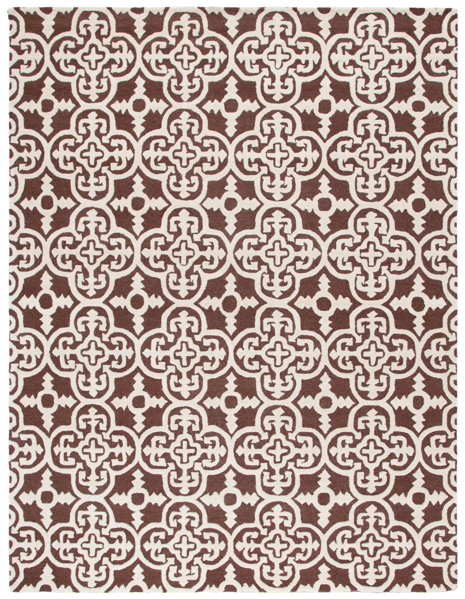 Cambridge Ornate Quatrefoil Hand-Tufted Wool Rug