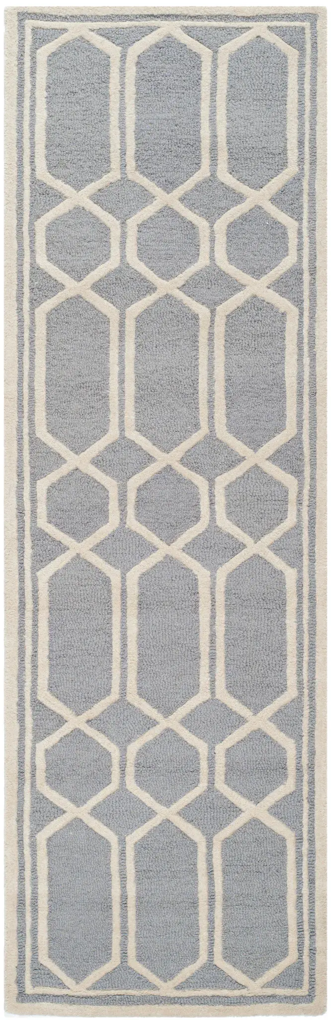 Cambridge Elongated Hexagon Trellis Hand-Tufted Wool Rug