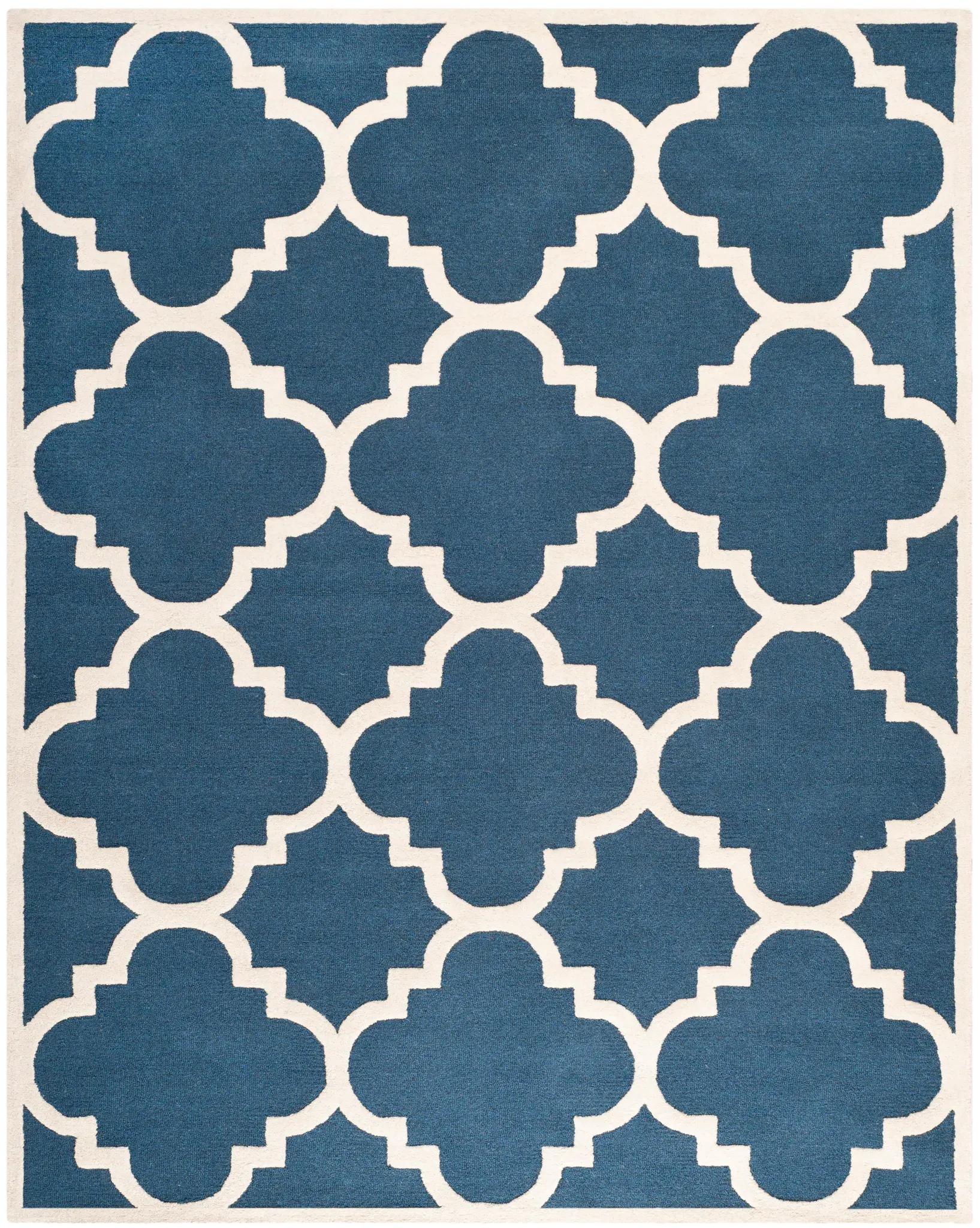 Cambridge Large Quatrefoil Hand-Tufted Wool Rug