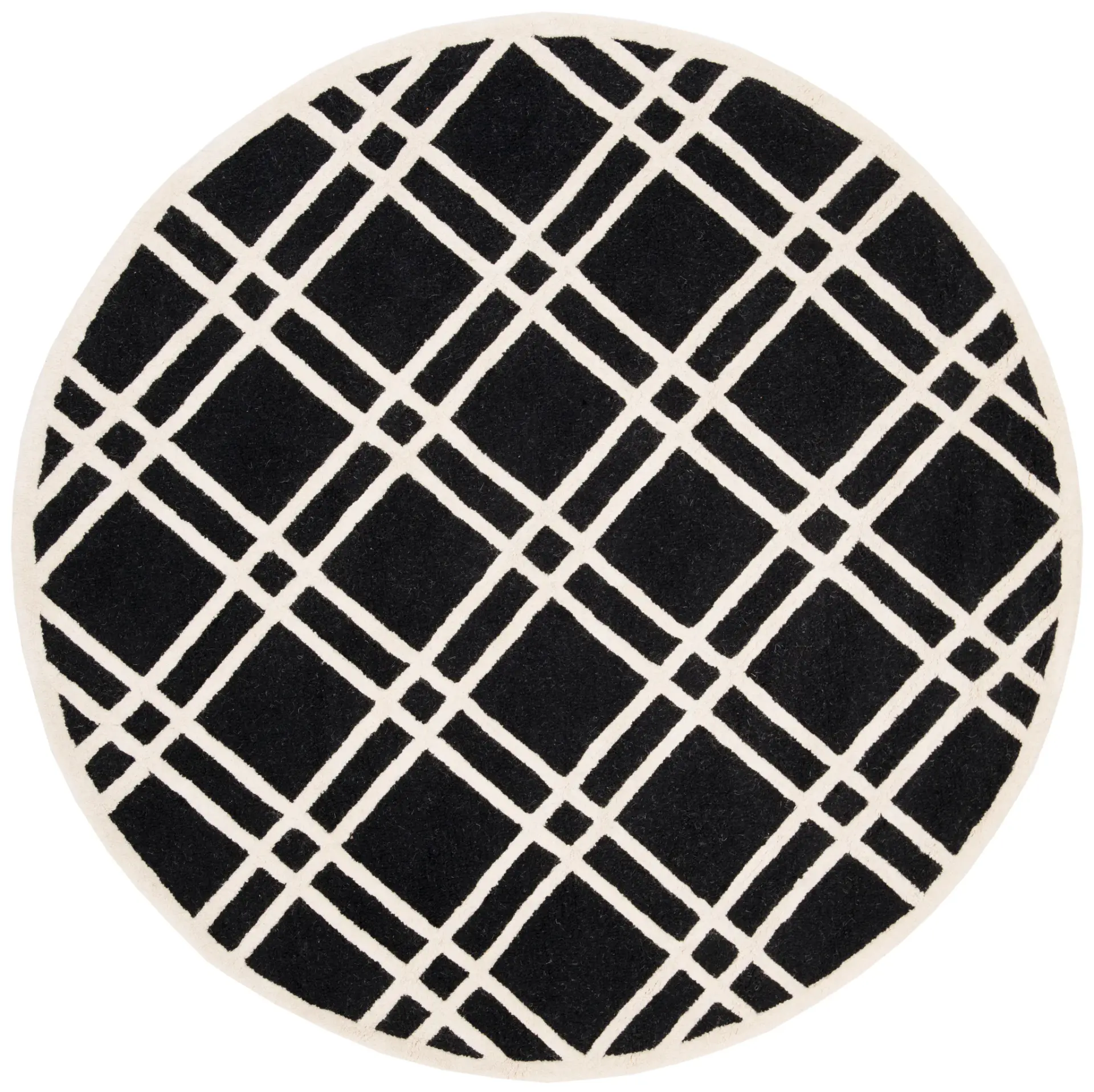 Cambridge Plaid Trellis Hand-Tufted Wool Rug