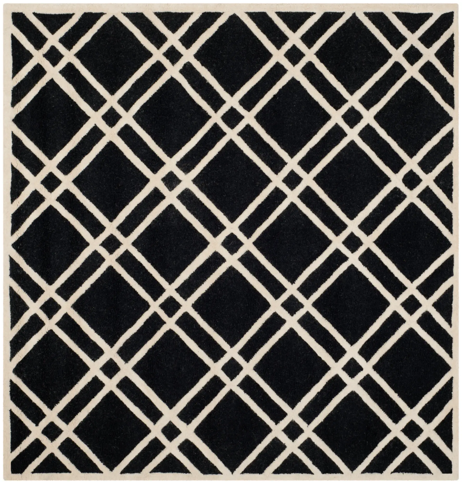 Cambridge Plaid Trellis Hand-Tufted Wool Rug