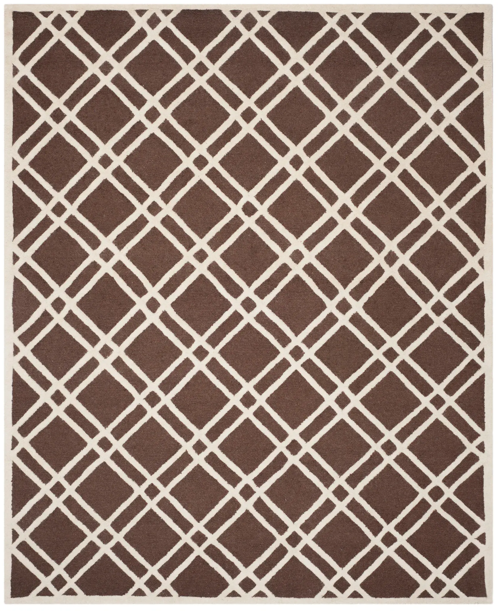Cambridge Plaid Trellis Hand-Tufted Wool Rug