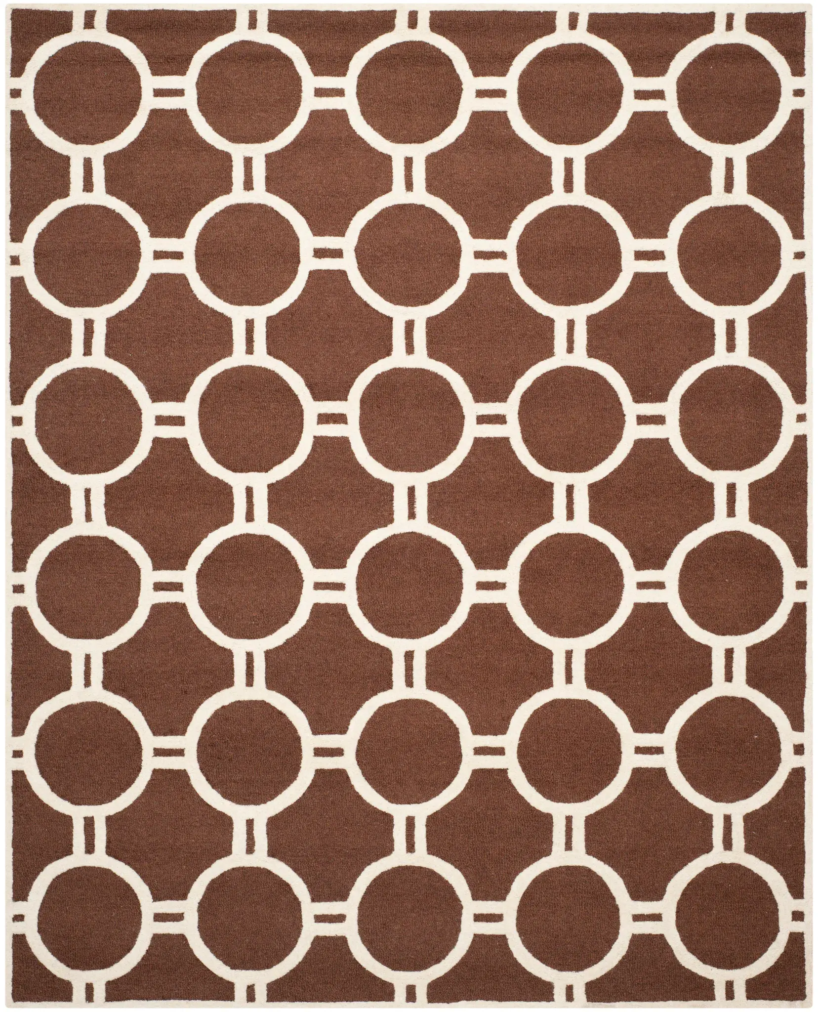 Cambridge Interlocking Rings Hand-Tufted Wool Rug