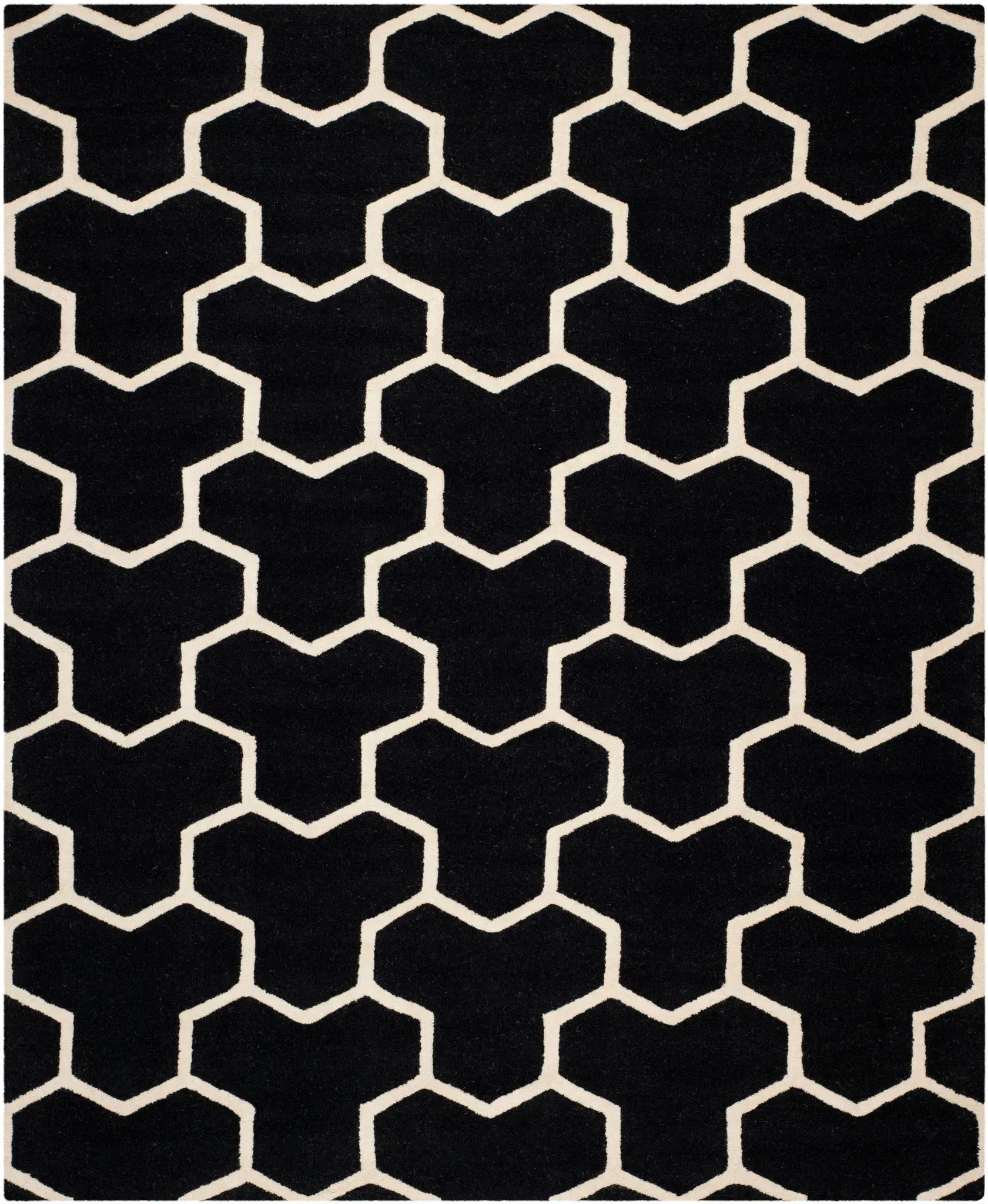 Cambridge Interlocking Geometric Hand-Tufted Wool Rug