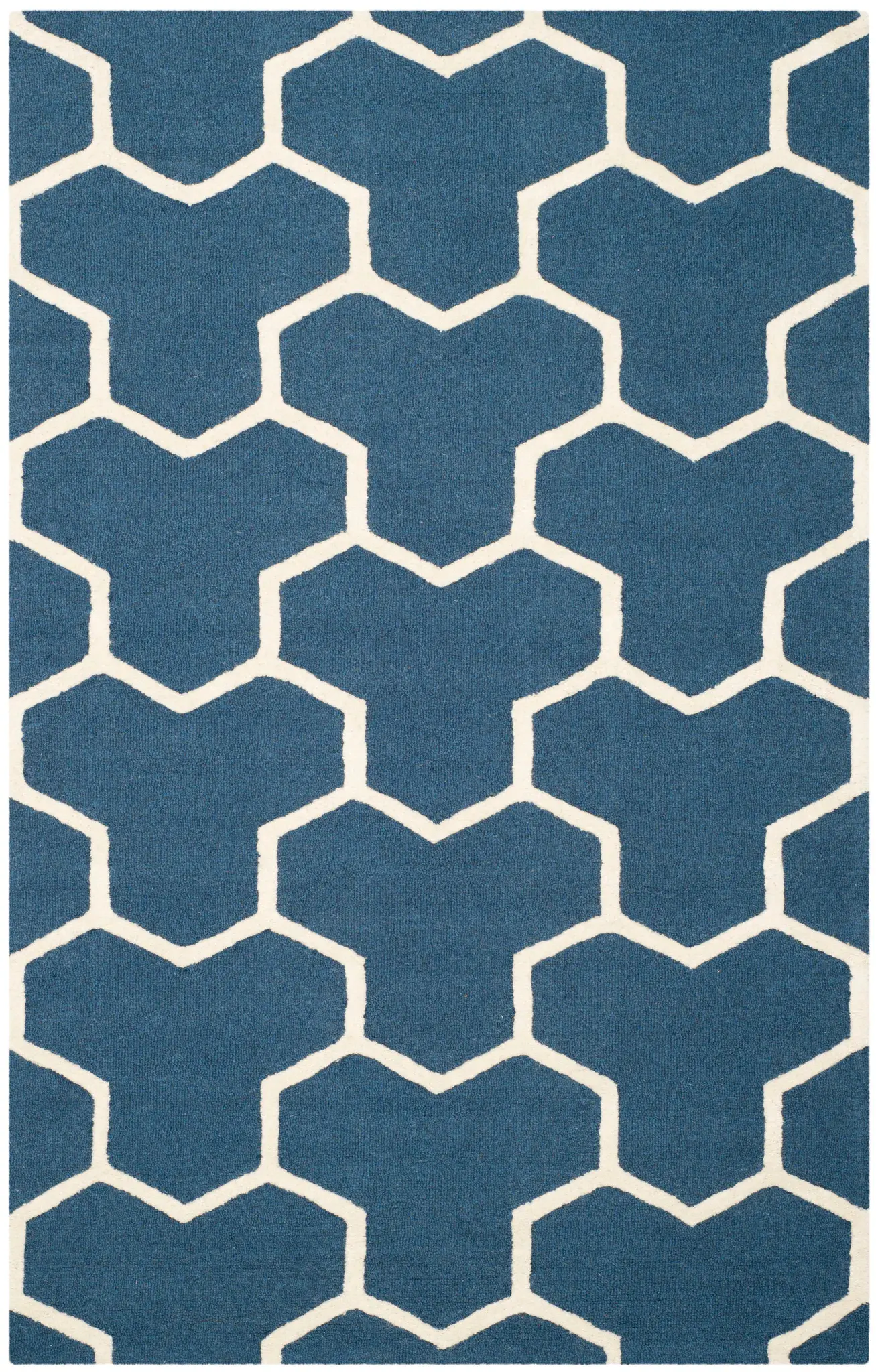 Cambridge Interlocking Geometric Hand-Tufted Wool Rug